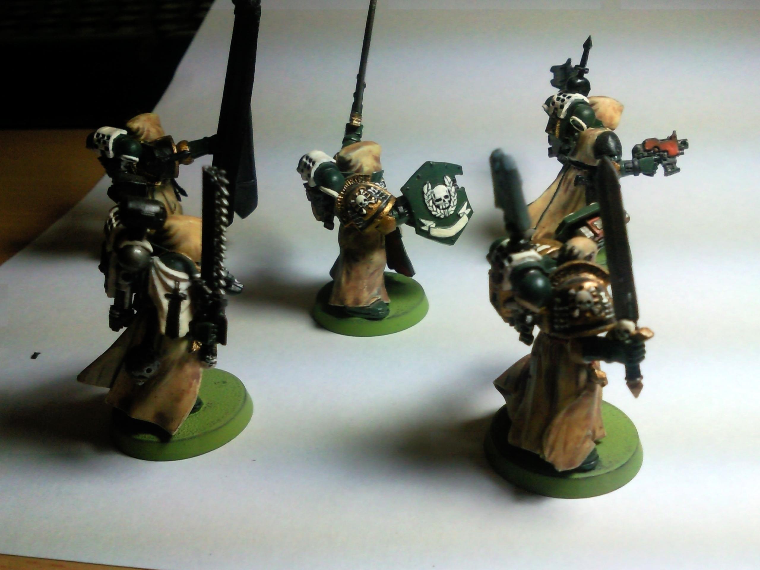 Army, Command Squad, Dark Angels, Headquarters, Infantry, Space Marines, Veteran, Warhammer 40,000, Work In Progress