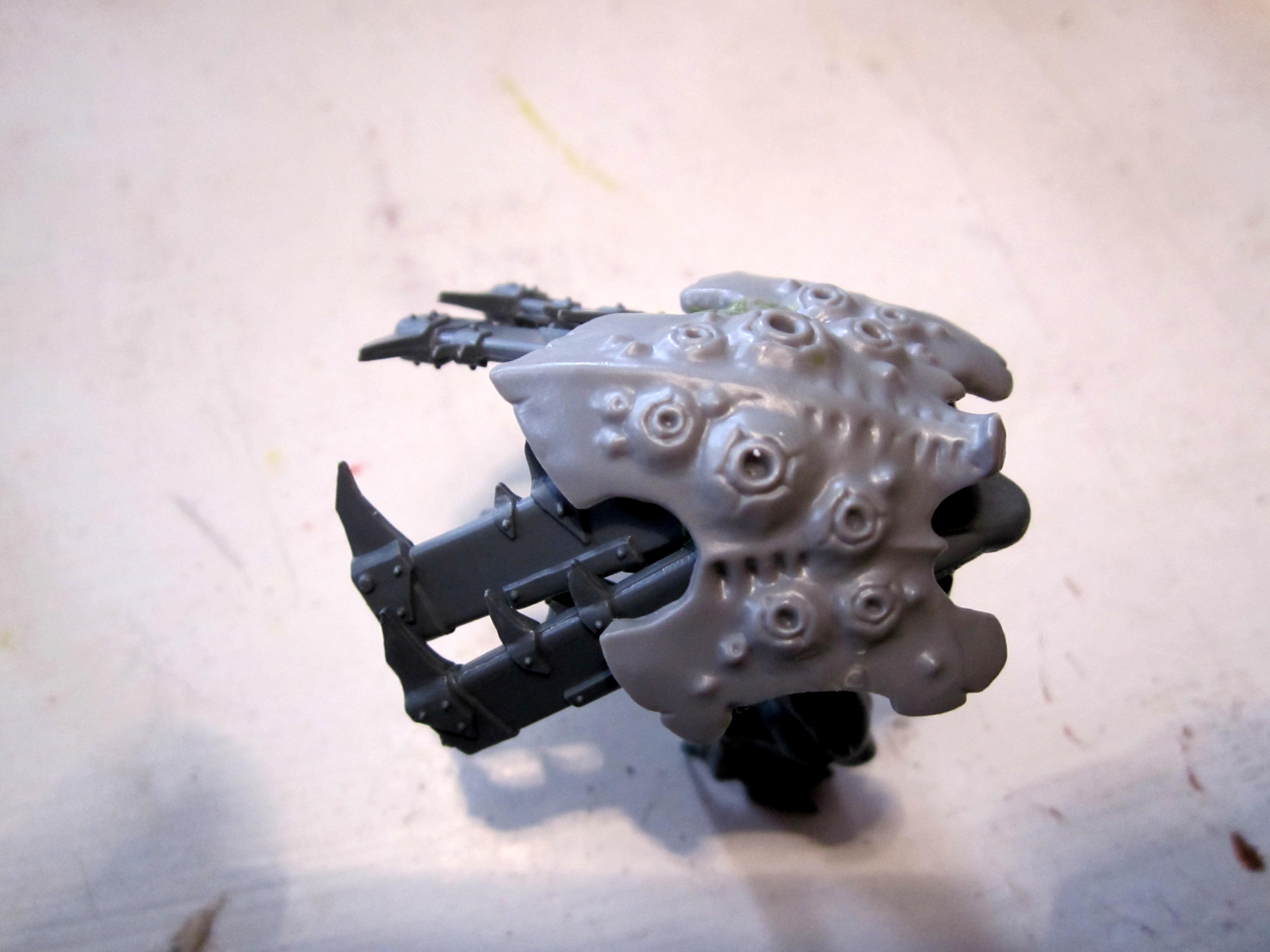 Chaos Daemons, Conversion, Daemon Prince, Greenstuff, Nurgle, Warhammer 40,000, Work In Progress