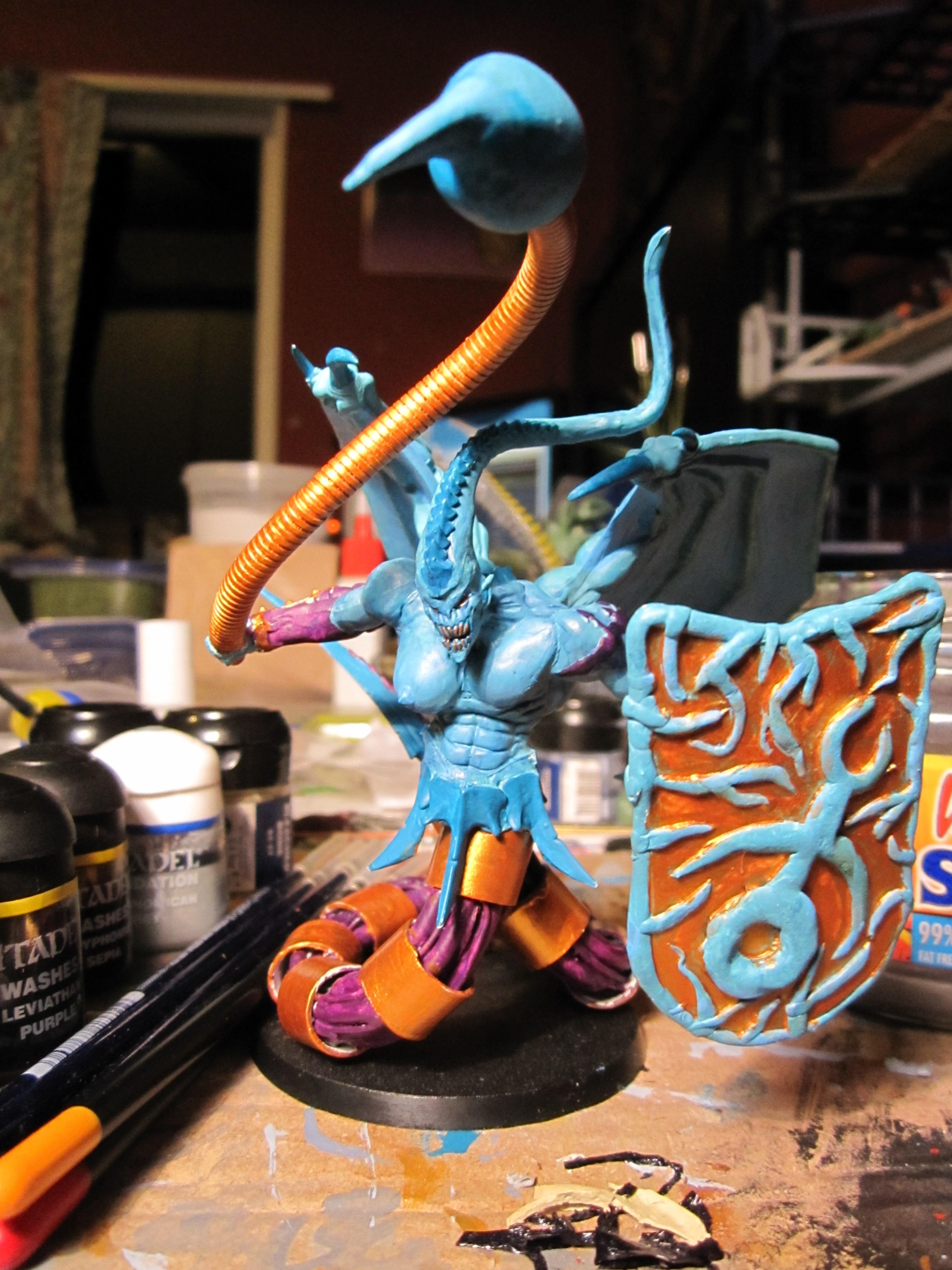 Chaos Daemons, Daemon Prince, Slaanesh, Warhammer 40,000, Work In Progress