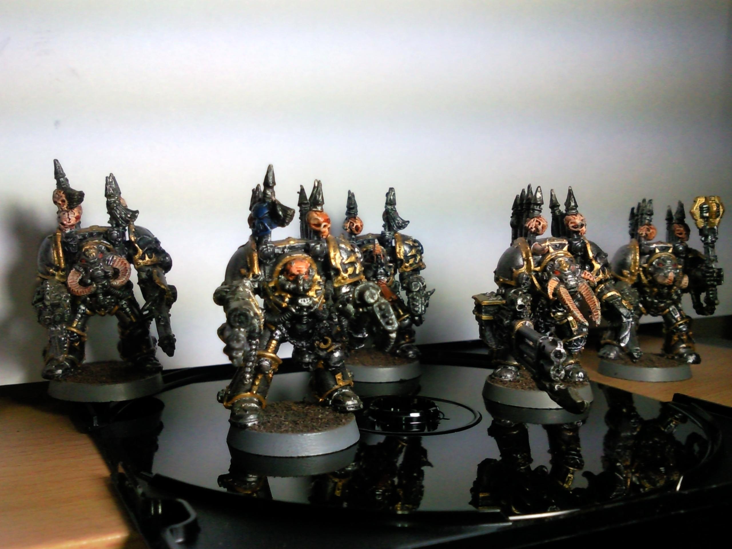 Army, Chaos, Chaos Space Marines, Iron Warriors, Terminator Armor, Troops, Warhammer 40,000, Work In Progress