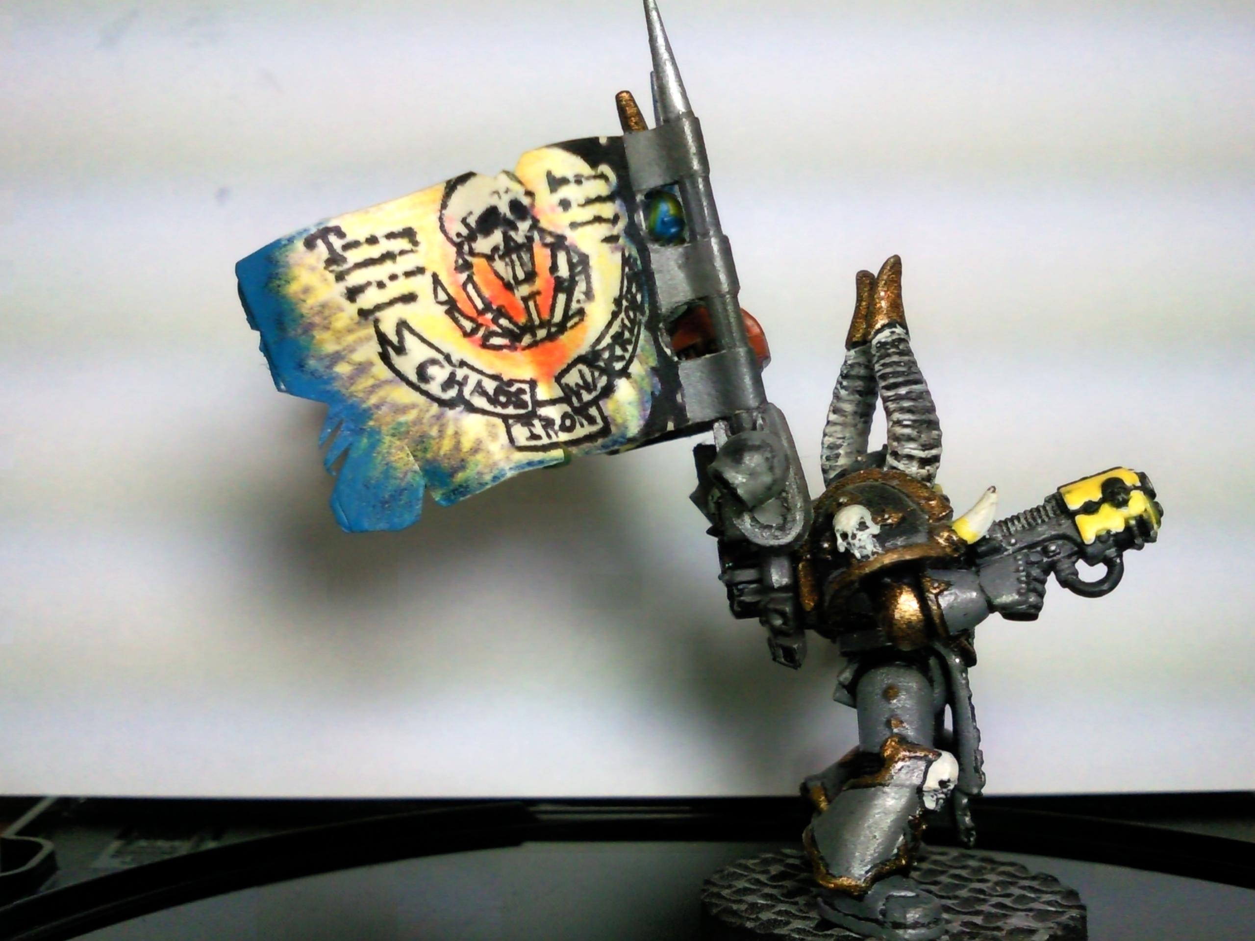 Army, Chaos, Chaos Lord, Chaos Space Marines, Conversion, Infantry, Iron Warriors, Troops, Warhammer 40,000, Work In Progress