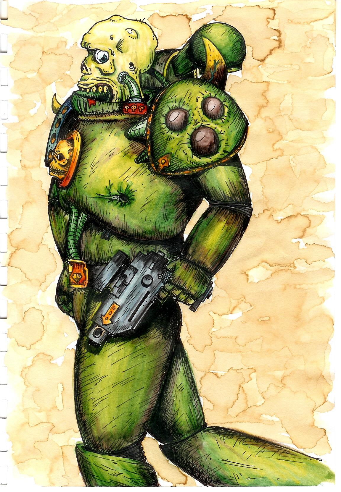 80´s, Artwork, Chaos, Chaos Space Marines, Conversion, Daemons, Drawing, Drawings, First Edition, Nurgle, Old, Old Style, Plague Marines, School, Scouts, Space Marines, Style
