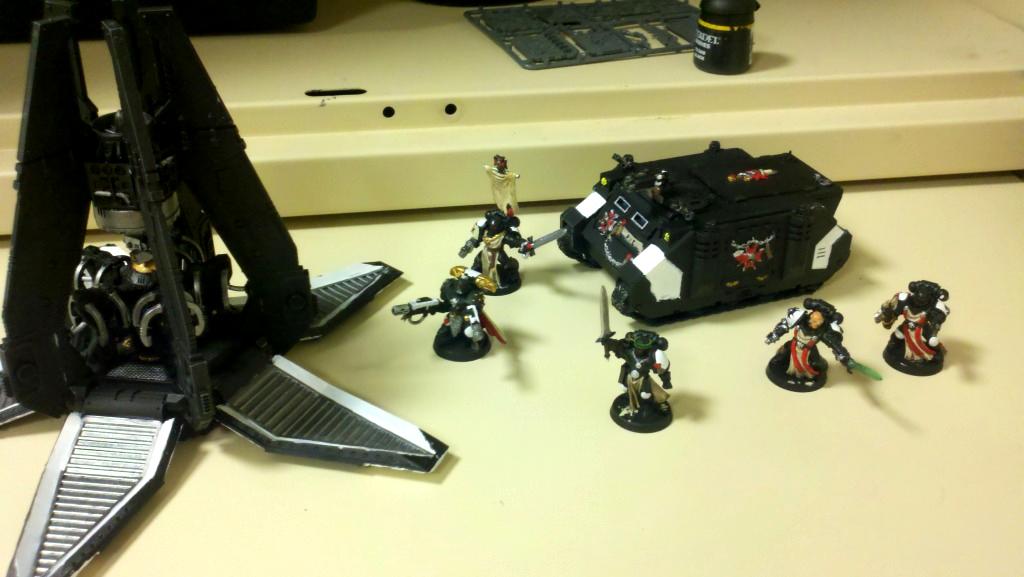 Black Templars, Drop Pod, Rhino, Space Marines