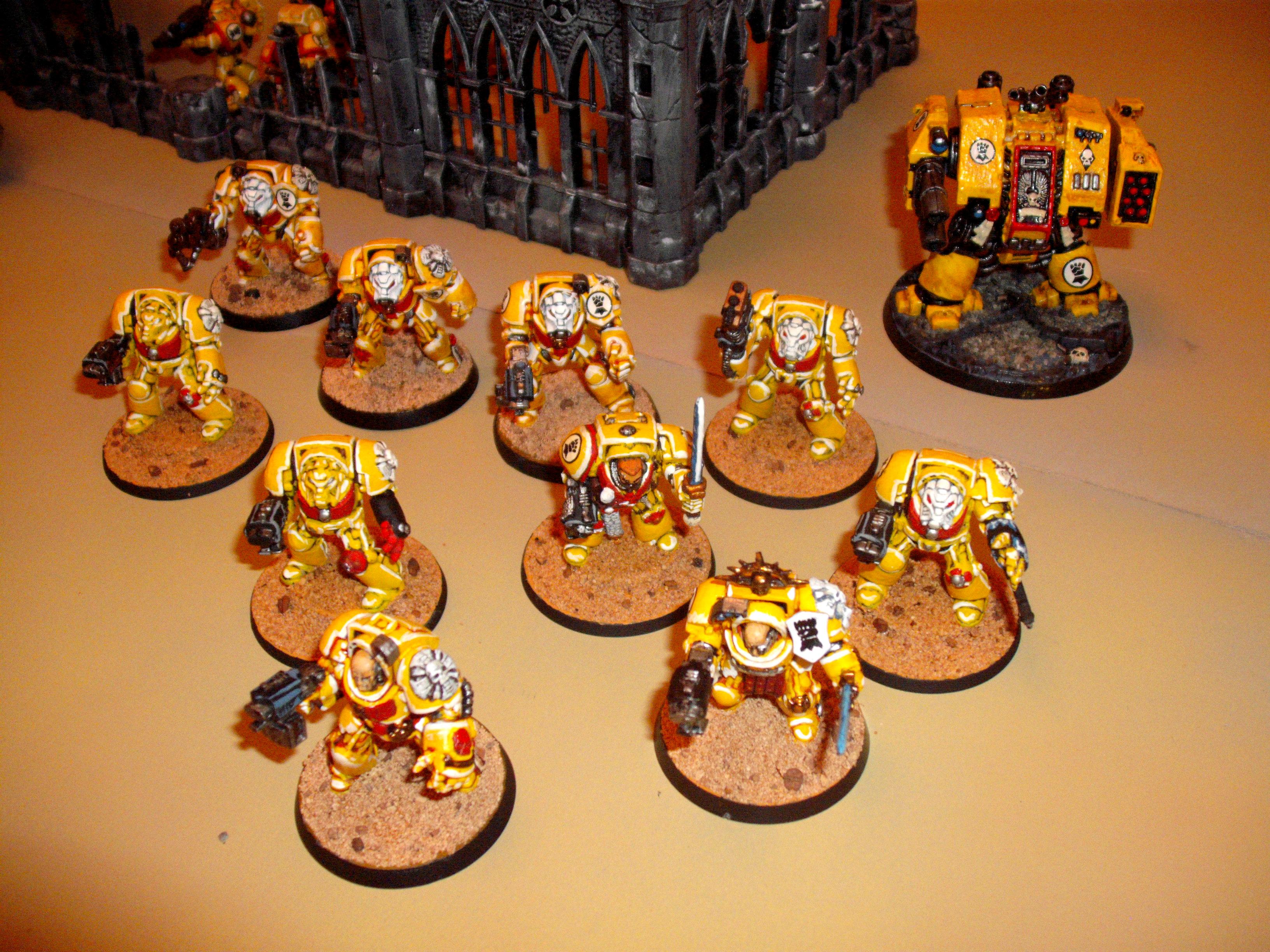 Dreadnought, Imperial Fists, Space Marines, Terminator Armor