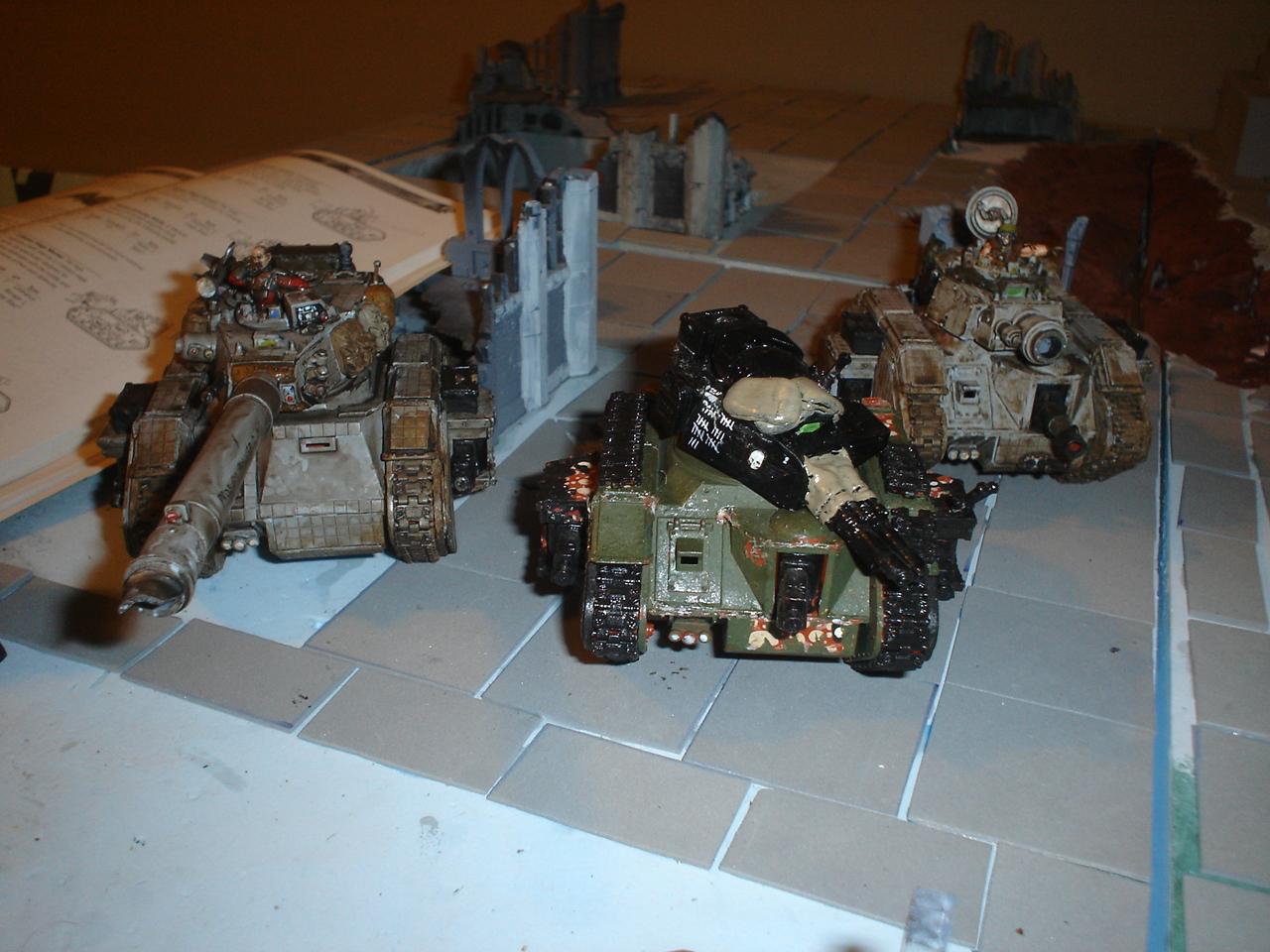 Old russ next to two "Ressurected" Tanks, Vanquisher and Demolisher