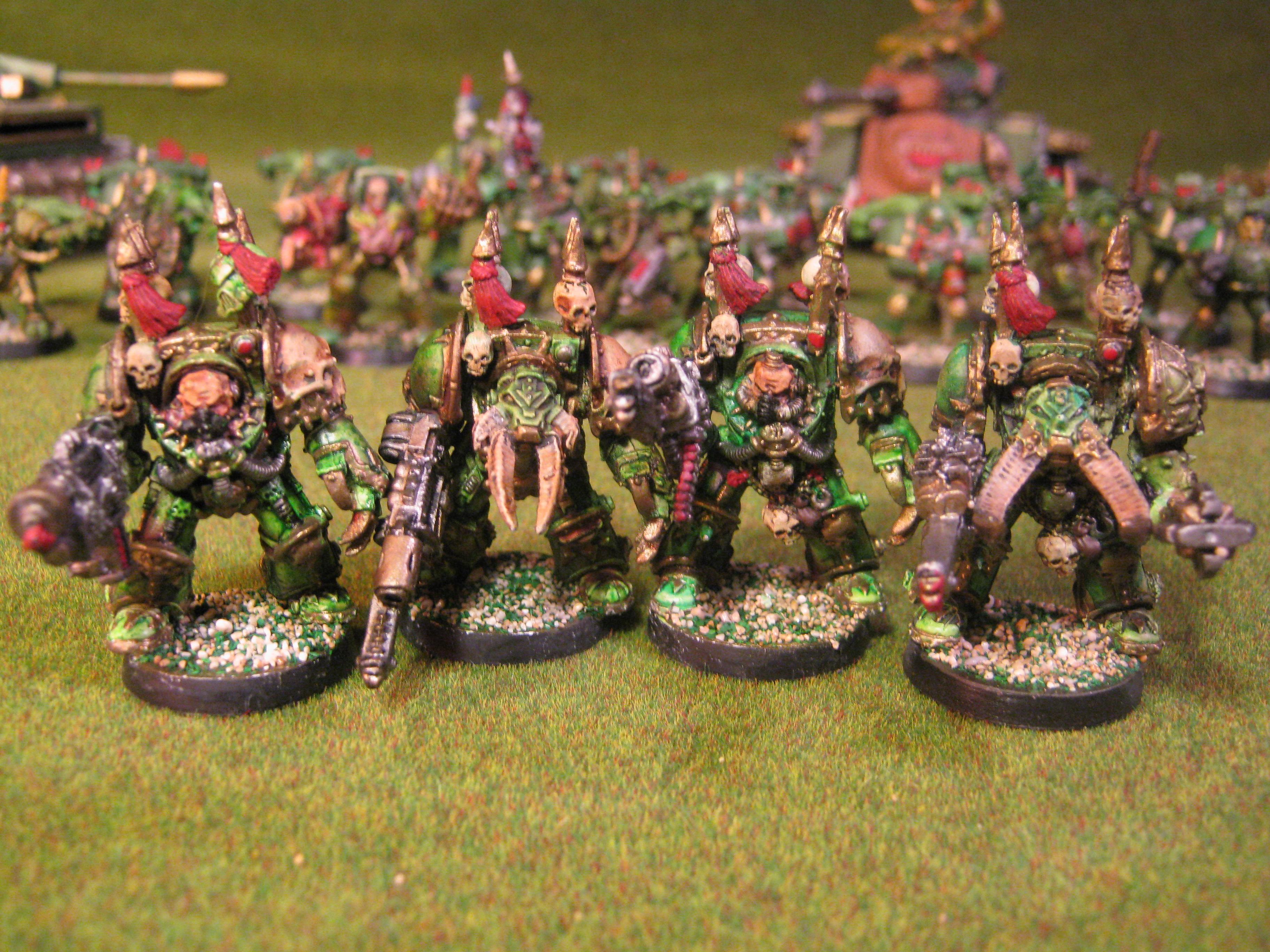 Chaos, Chaos Space Marines, Chaos Terminators, Death Guard, Nurgle, Plage Marines