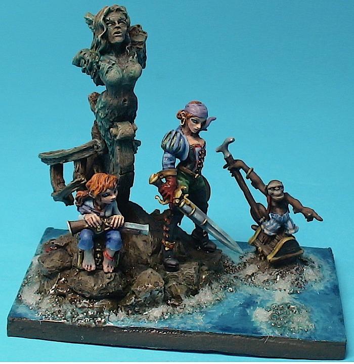 Diorama, Freebooter, Monkey, Piraten Affchen, Pirates
