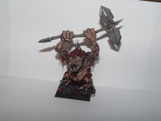Beast, Chaos, Conversion, Khorne, Monster, Painted, Troll, Warhammer Fantasy