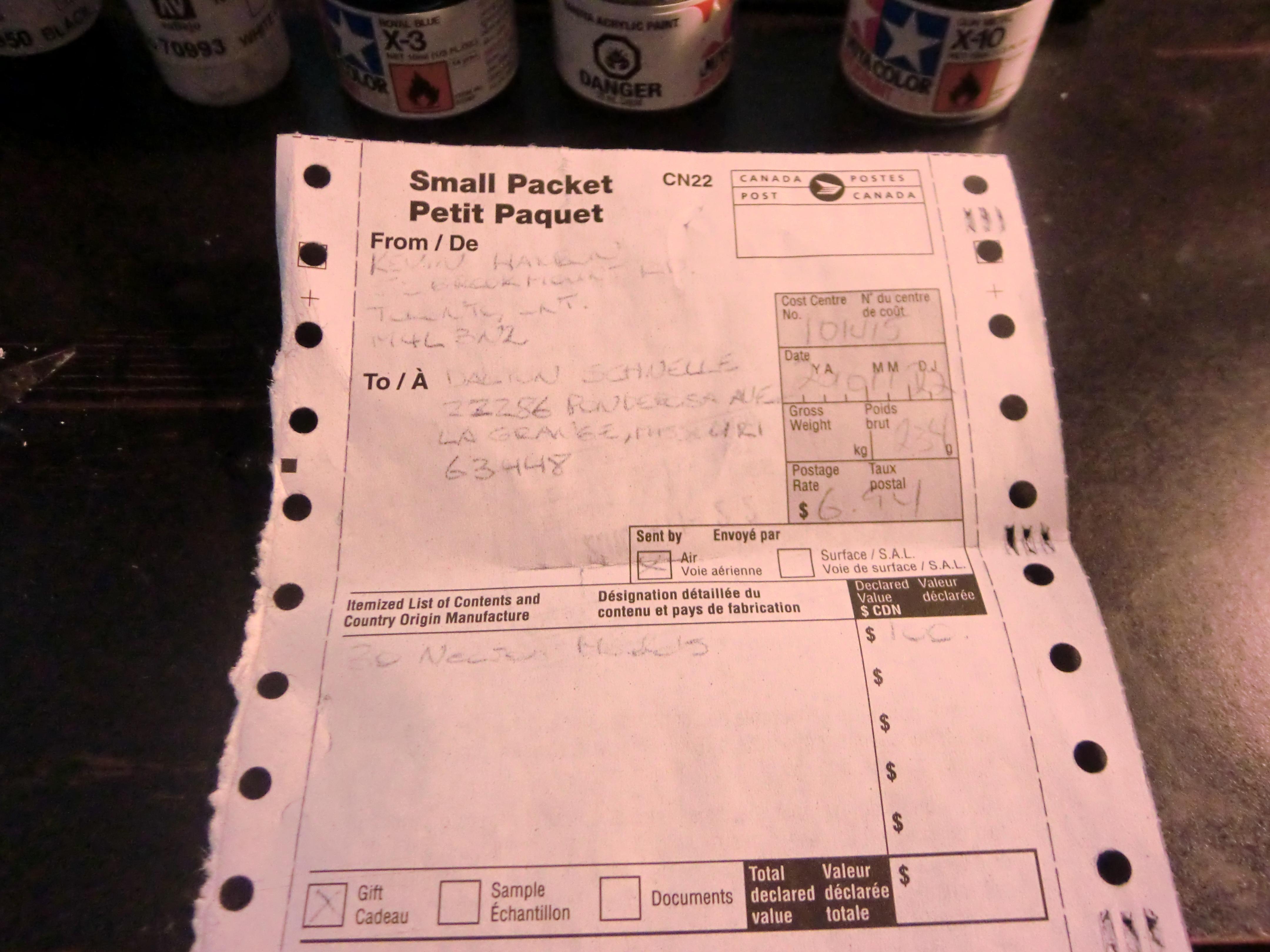 ship receipt for trade