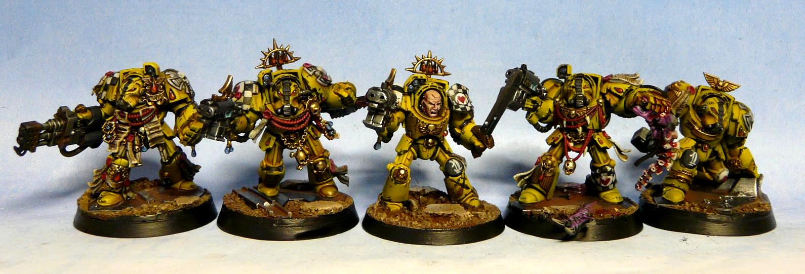 Badab War, Lamenters, Painted, Space Marines, Termies, Terminator Armor