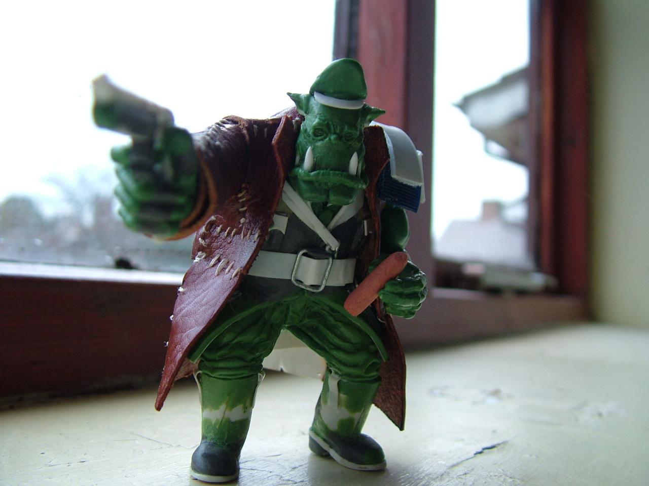 54mm, Blood Axe, Inquisitor, Orks, Scrath Build, Self Culpt