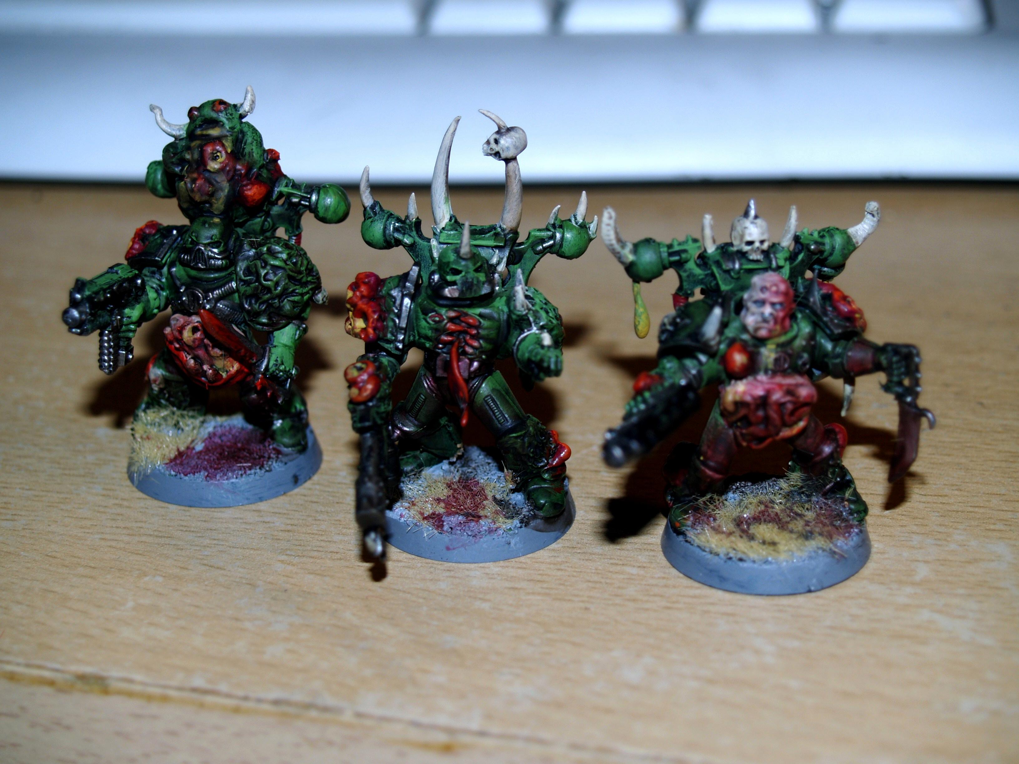Chaos, Chaos Space Marines, Conversion, Greenstuff, Nurgle, Plague Marines