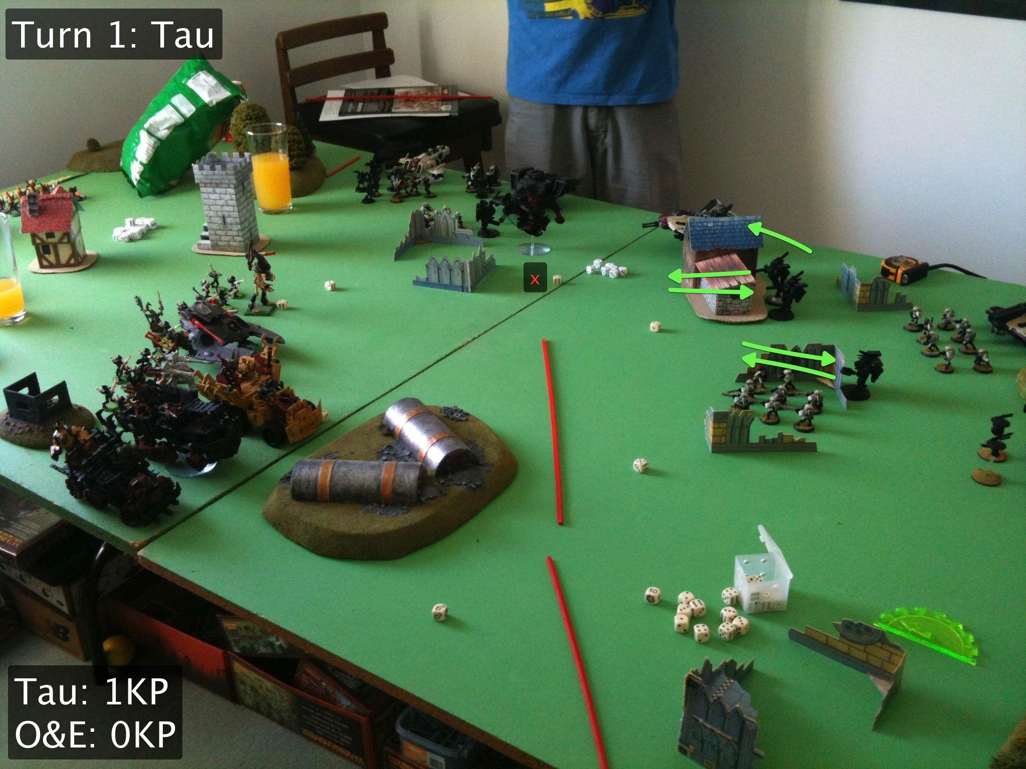 Battle Report, Eldar, Orks, Tau