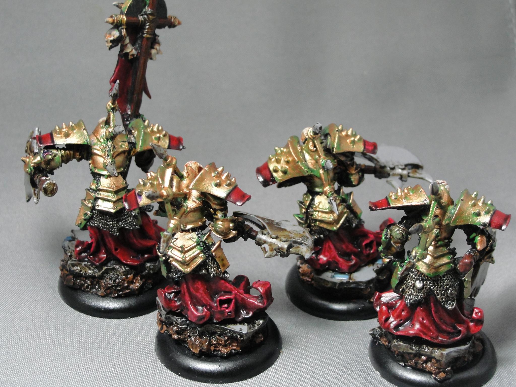 warmachine, Cryx, Bane Thralls, Unit Attachment, Standard Bearer, Officer