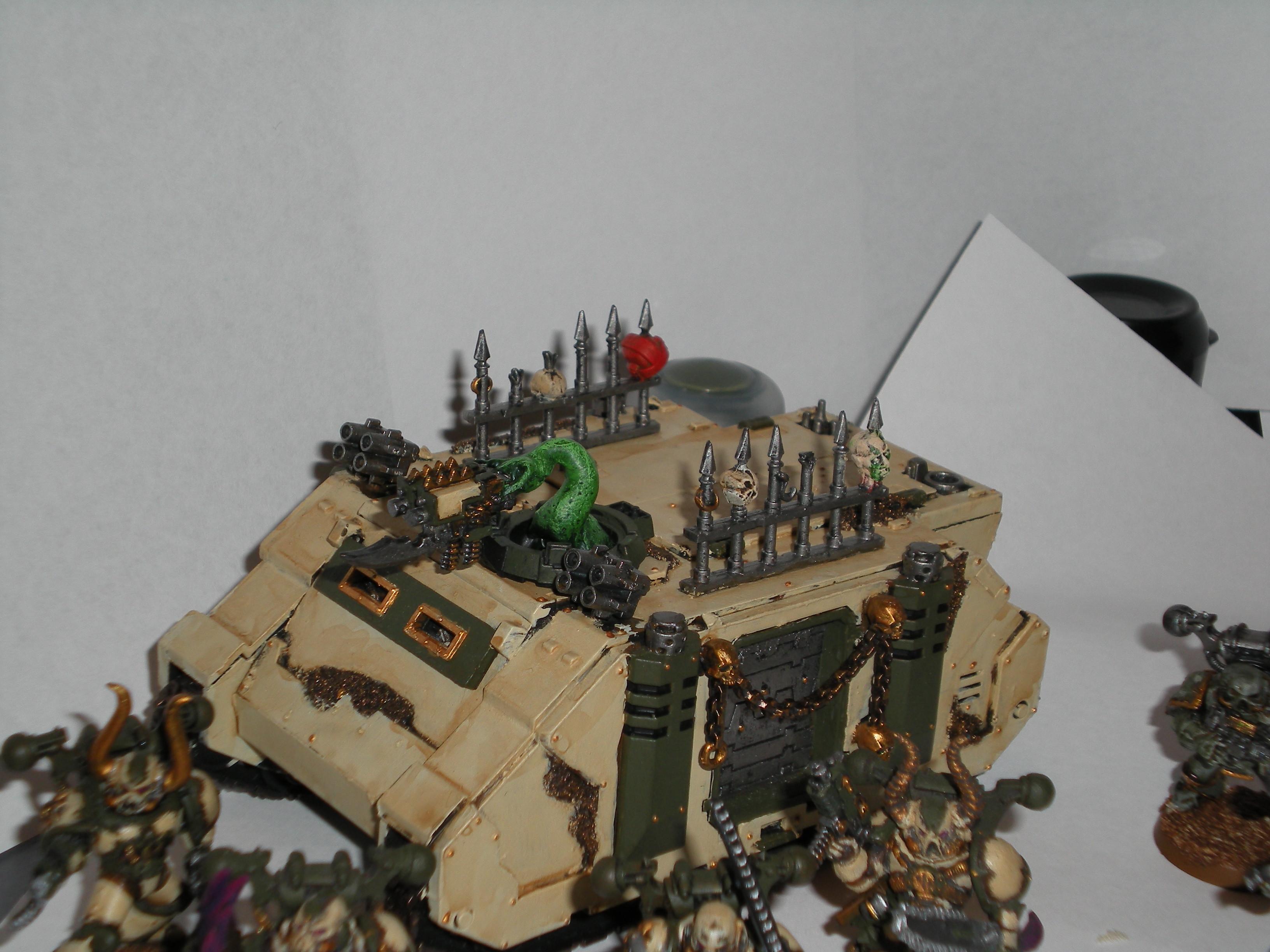 Chaos, Chaos Space Marines, Nurgle, Rhino, Tentacle