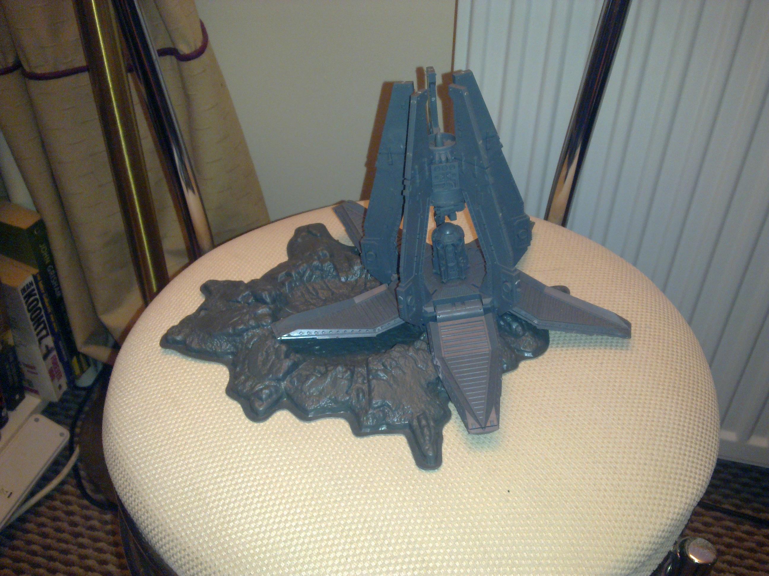 The drop pod int he smaller side crater, hope to make a feature of the bigger one