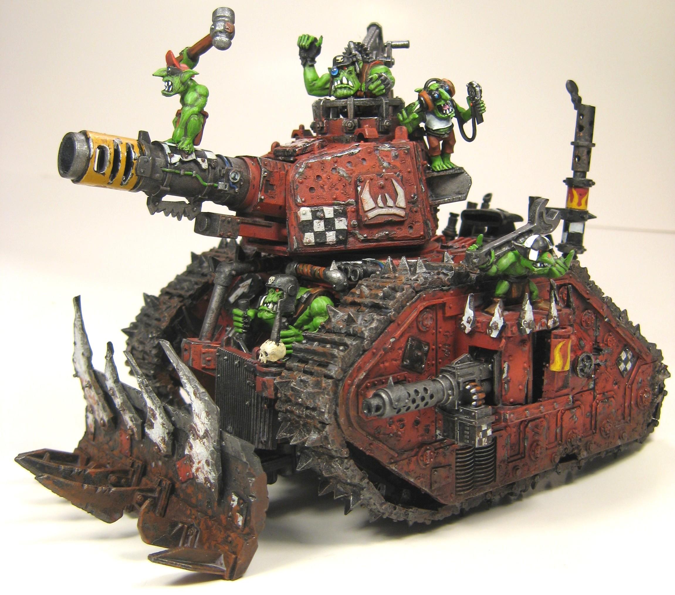 Conversion, Gretchin, Guard Abuse, Leman Russ, Looted, Orks, Tank, Wagon