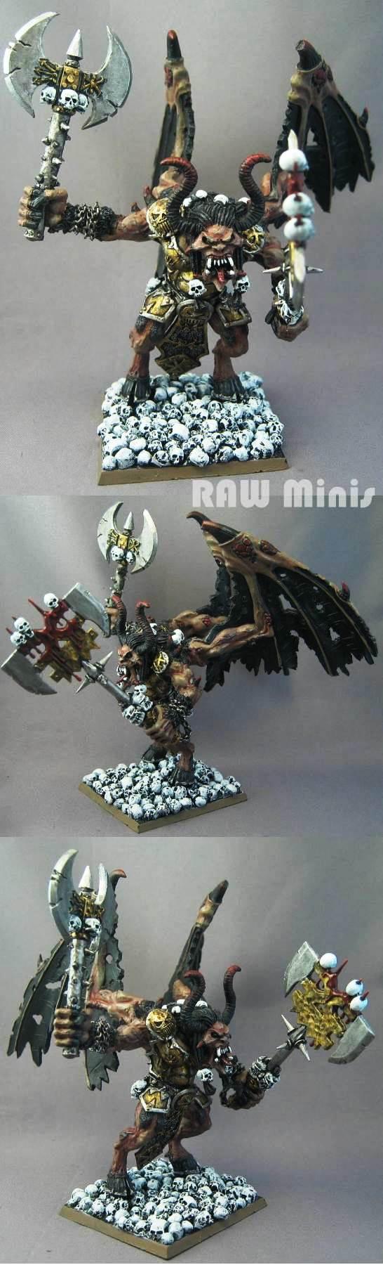 Chaos, Chaos Daemons, Conversion, Daemons, Khorne, Painting, Warhammer 40,000, Warhammer Fantasy