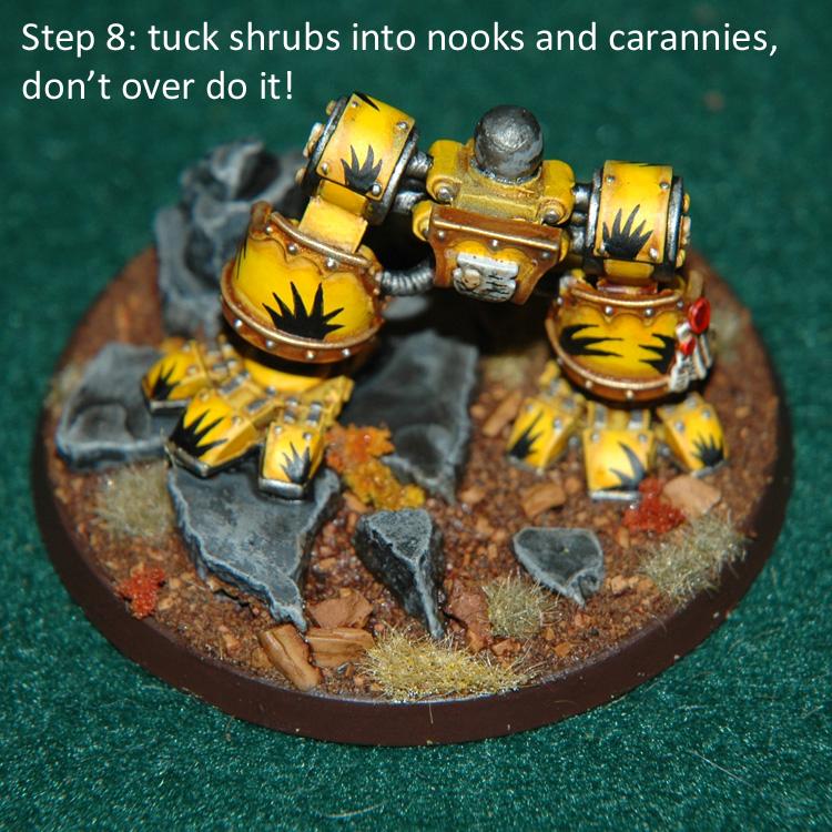 Base, Step 8: place shrubbery (and complete)