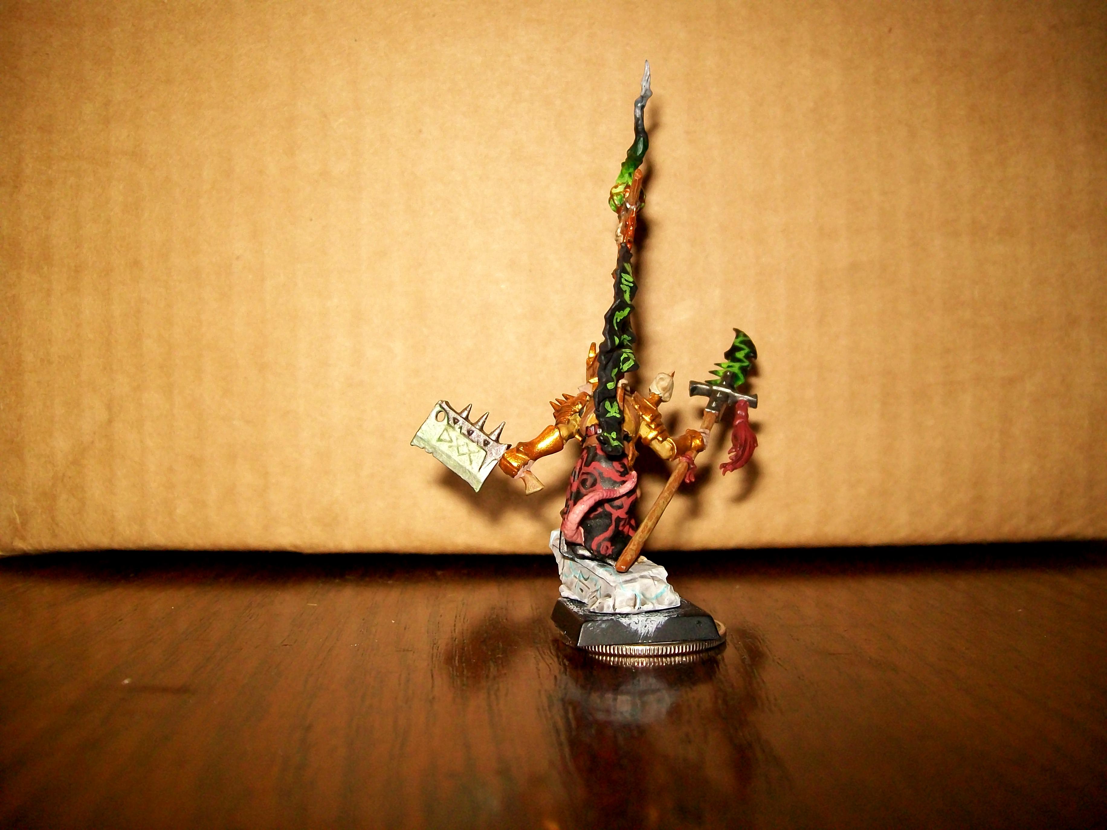 Cheiftan, Fire, Power Weapon, Skaven, Standard Bearer, Warhammer Fantasy