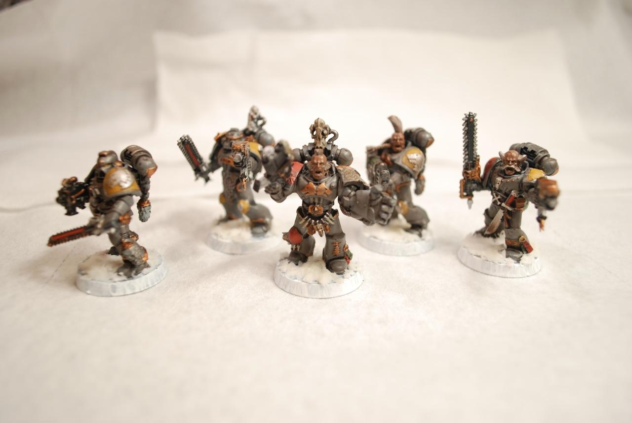 Arjac Rockfist, Grey Hunters, Logan Grimnar, Njal, Rune Priest, Space Wolves, Ulrik