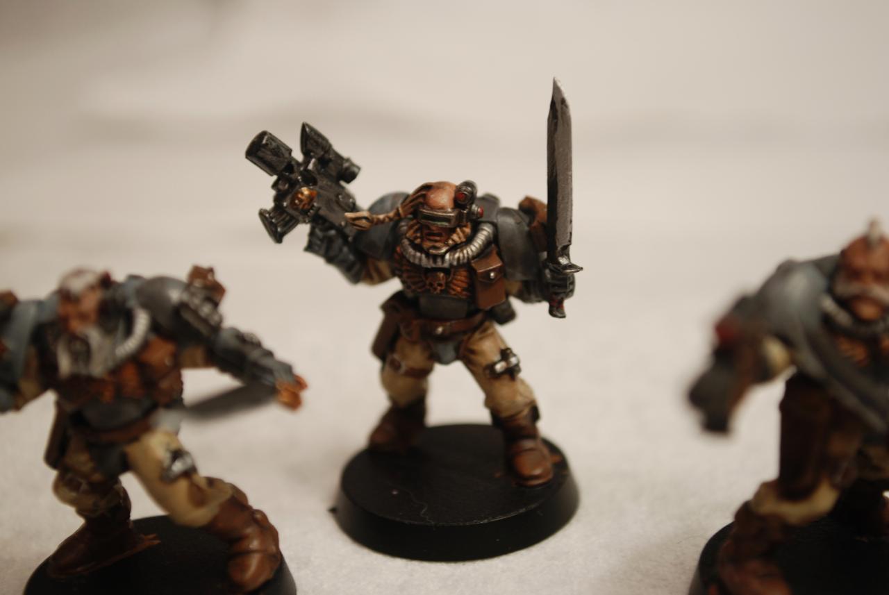 Arjac Rockfist, Grey Hunters, Logan Grimnar, Njal, Rune Priest, Space Wolves, Ulrik