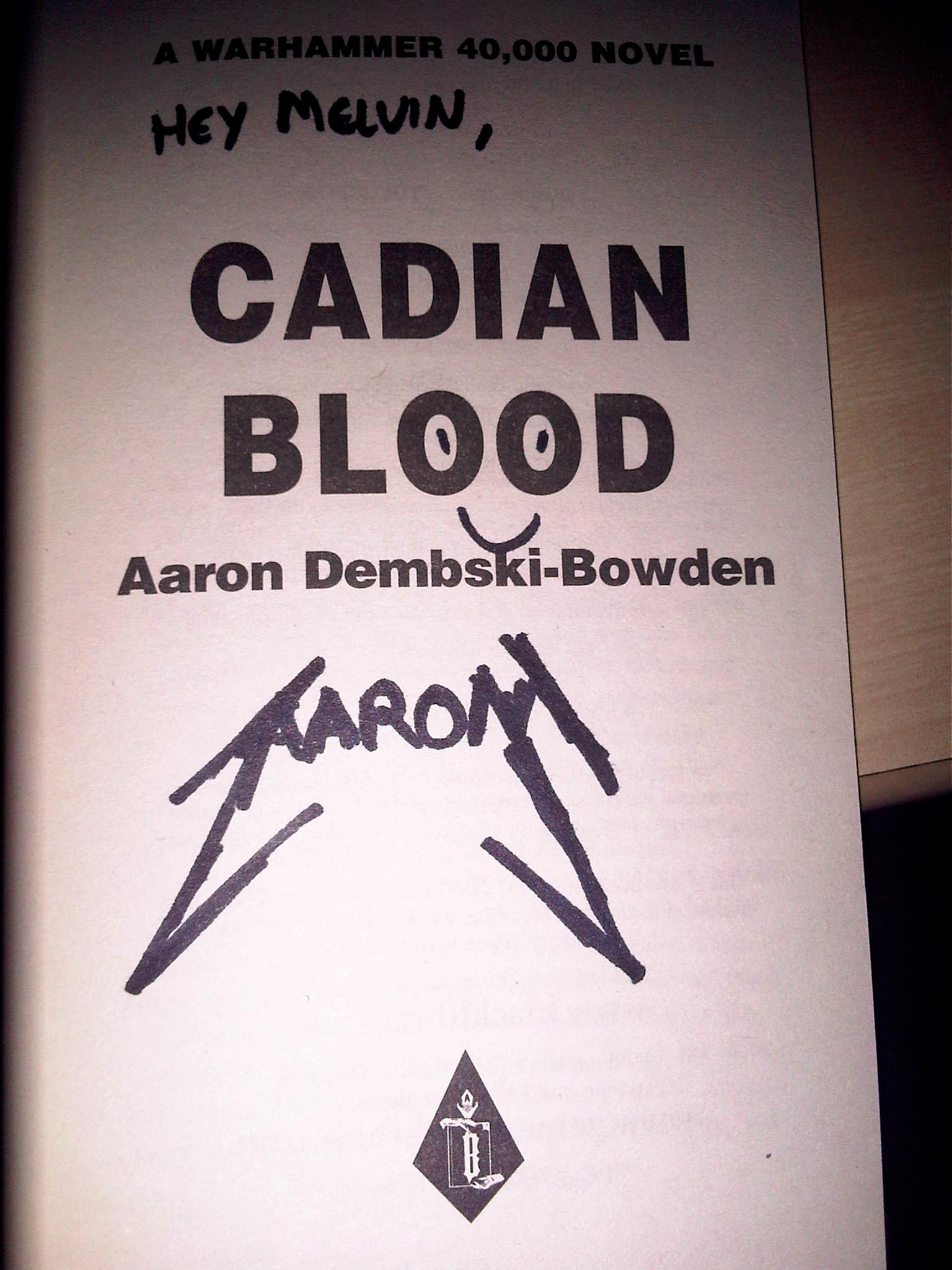 Aaron Dembski-bowden, Black Library, Dan Abnett, Signed Novels