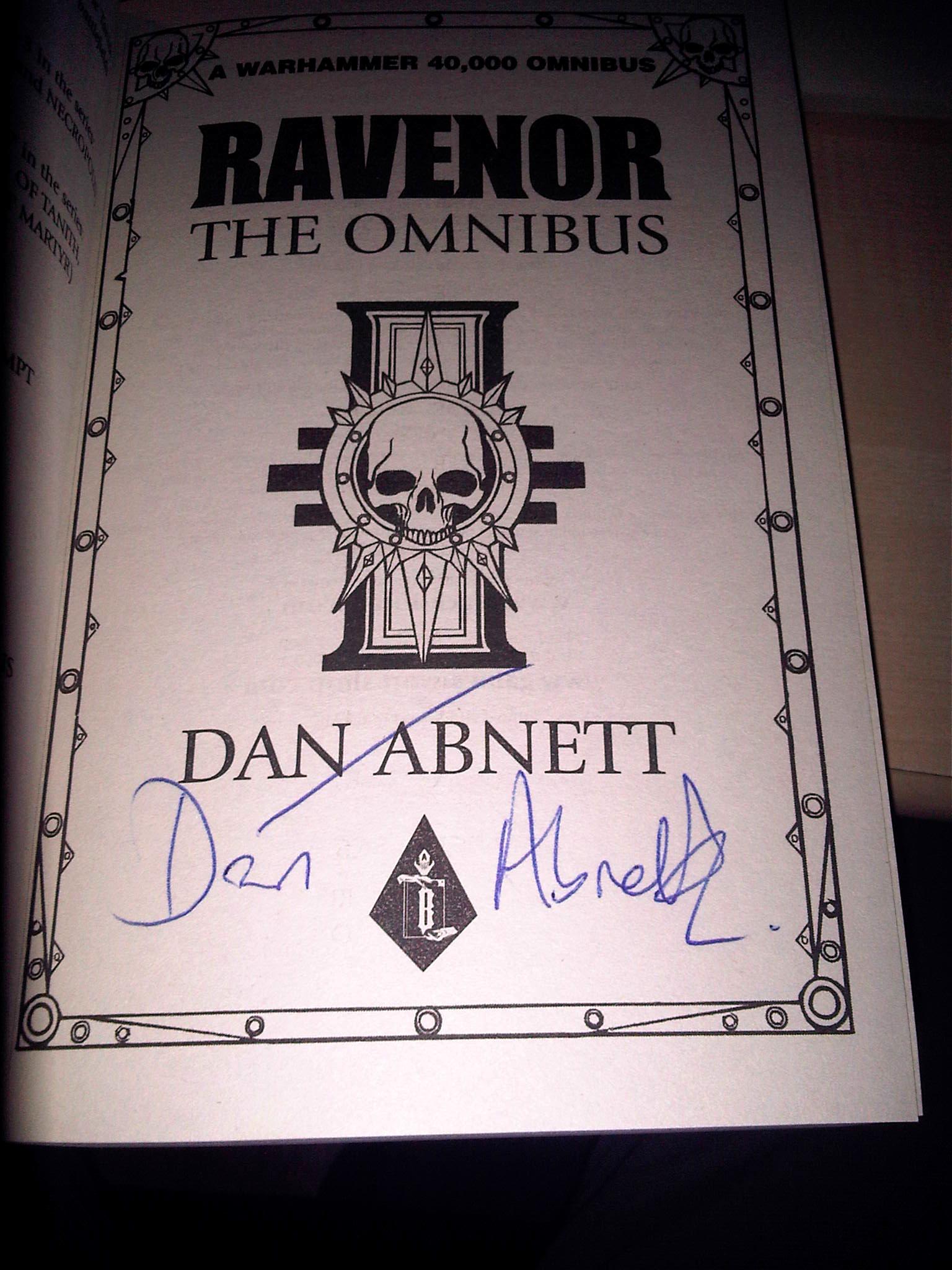 Black Library, Dan Abnett, Signed Novels