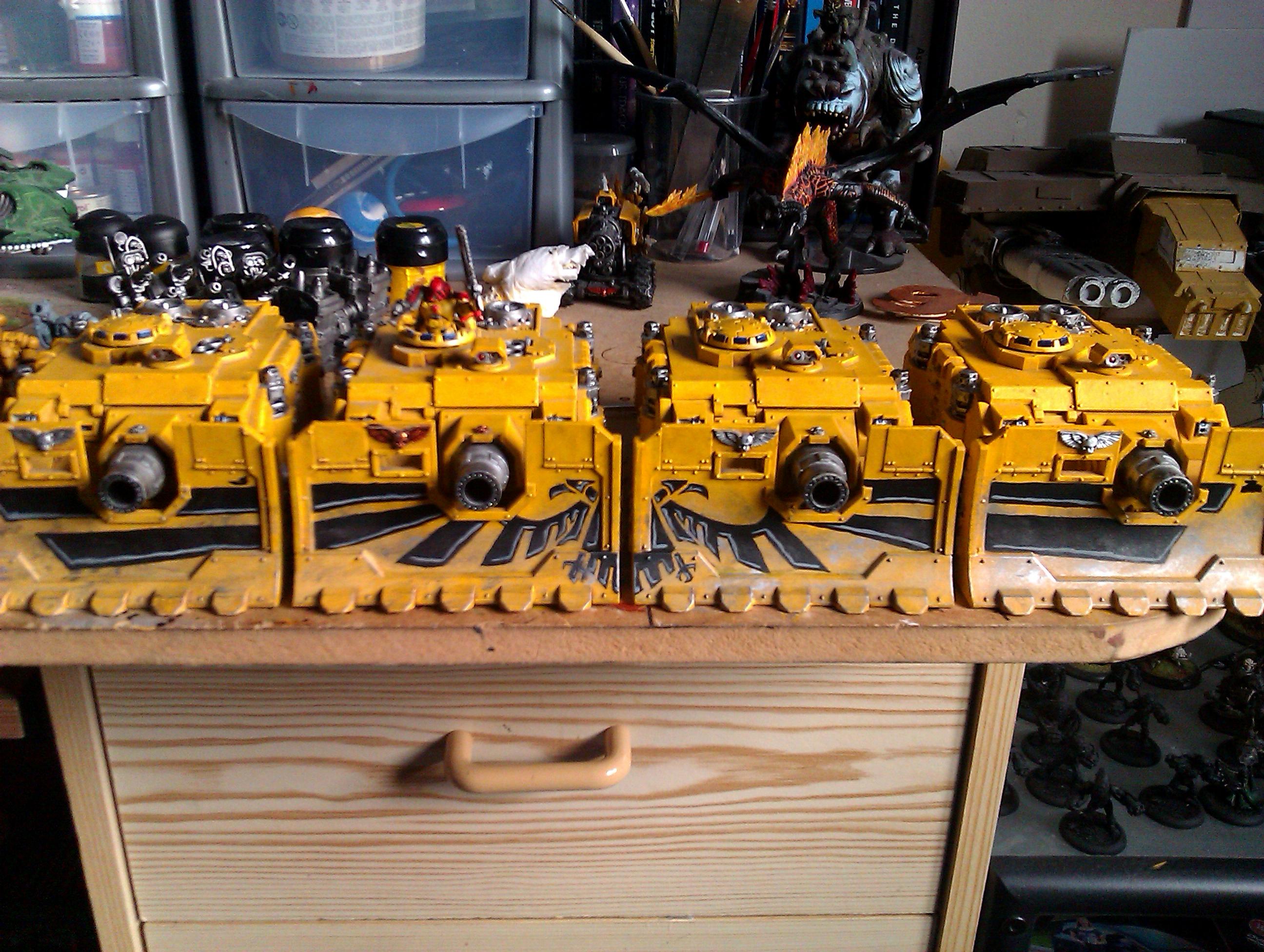 Imperial Fists, Linebreaker Squadron, Space Marines, Squadron, Tank, Vindicator