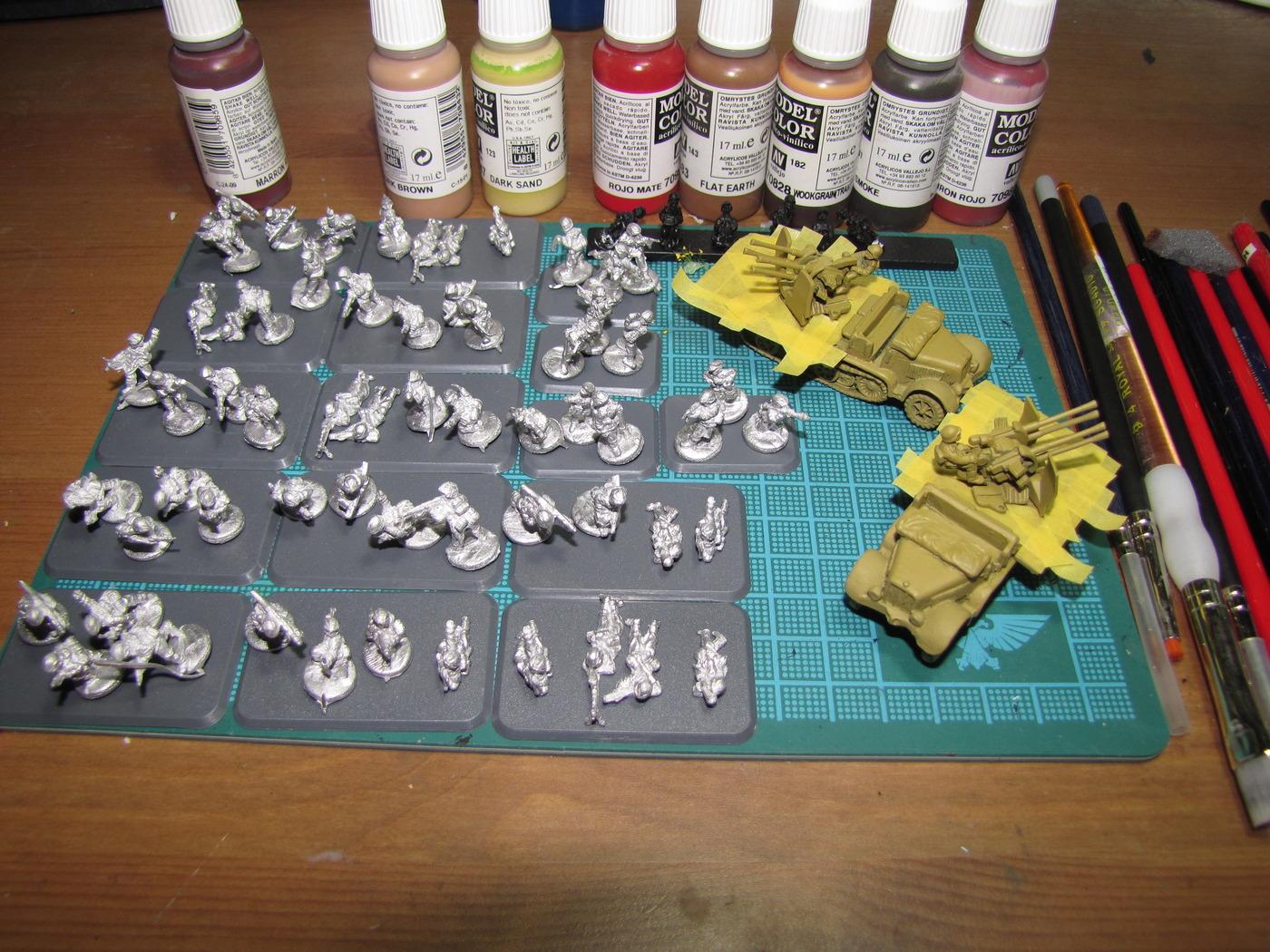 15mm, Flames Of War, Germans, Infantry, Quad Aa, Ss, Work In Progress, World War 2