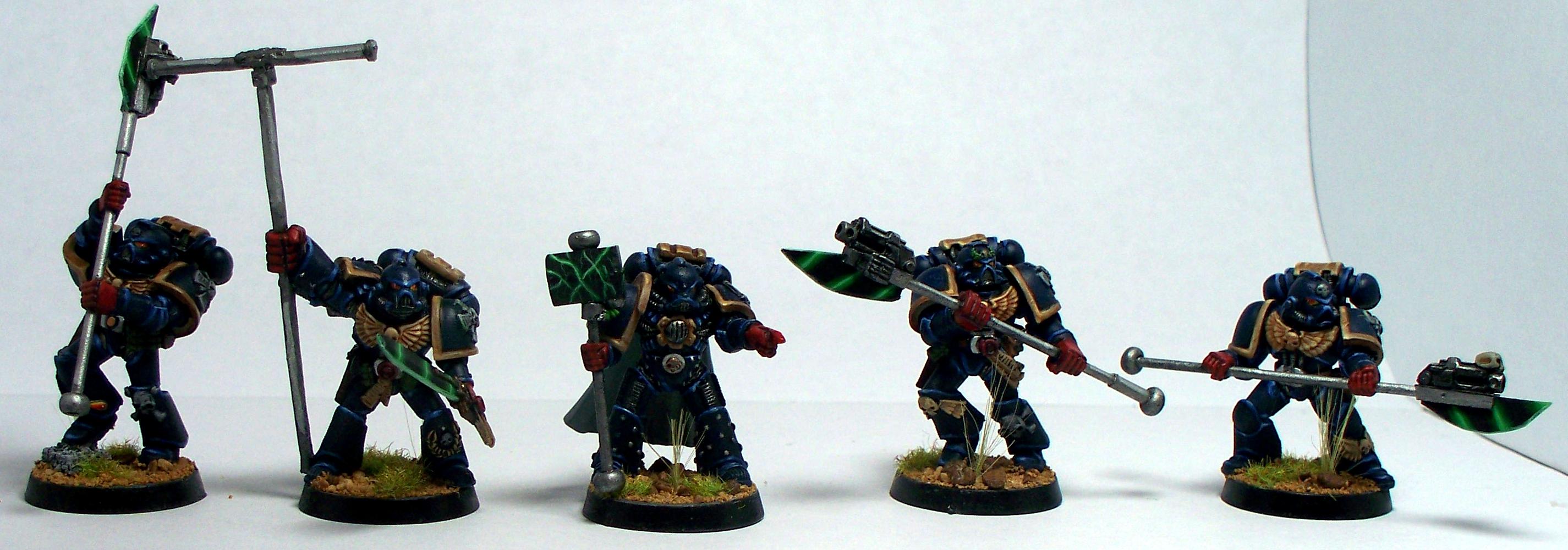 Chapter Champion, Crimson Fists, Honor Guard, Imperium, Space Marines, Standard Bearer, Warhammer 40,000