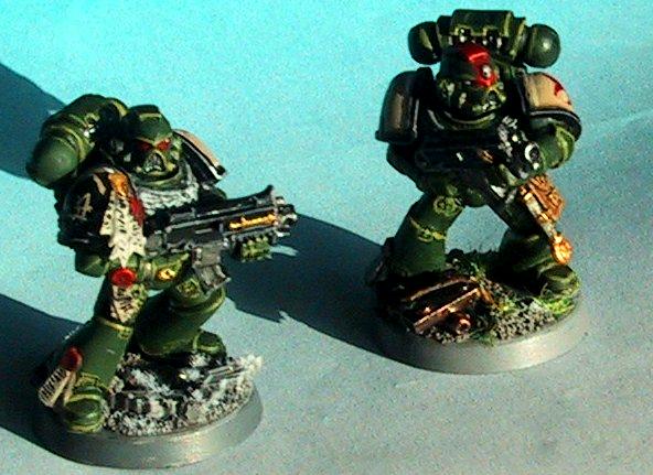 Space Marines, Two different basing styles