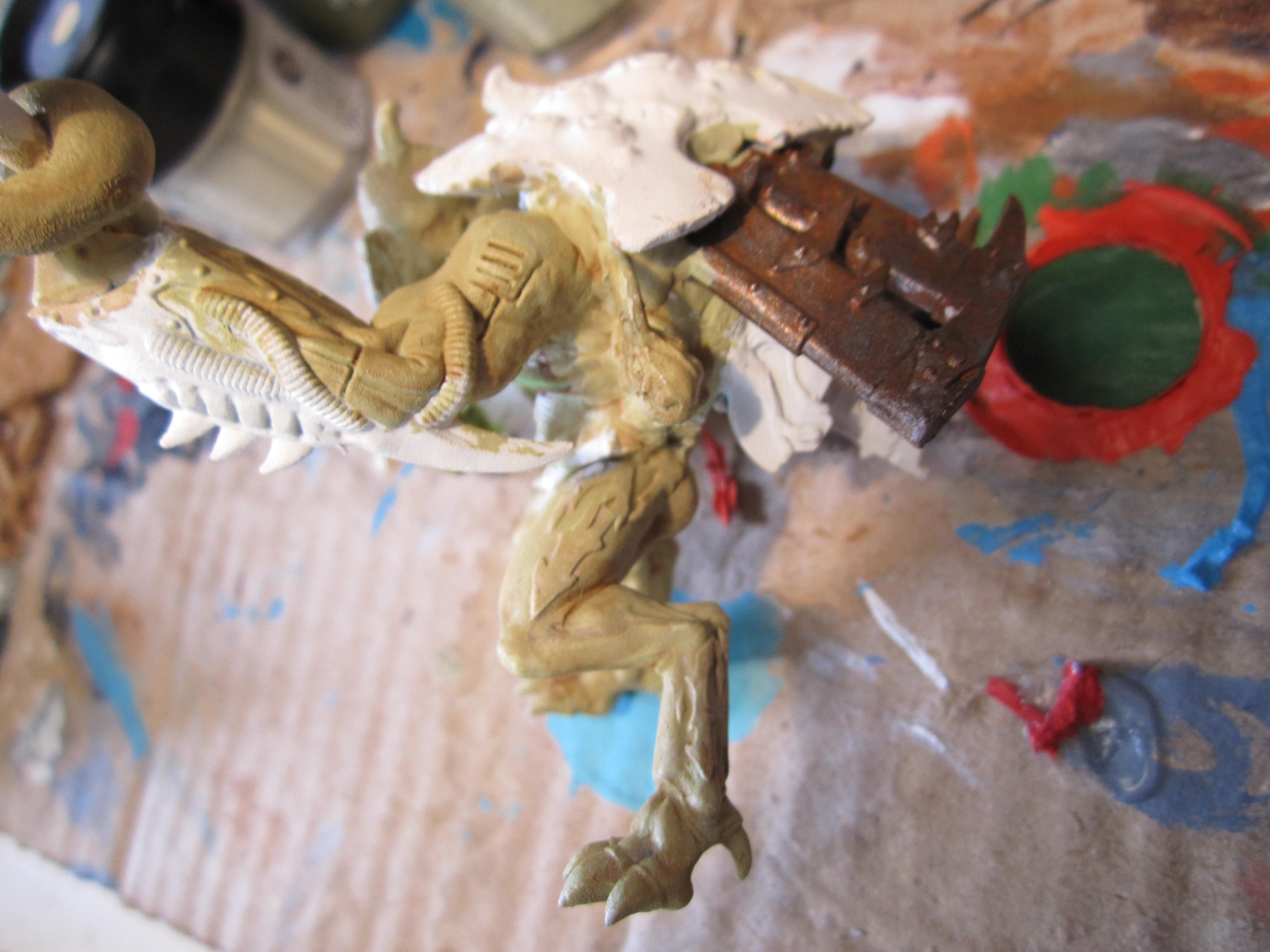 Chaos Daemons, Conversion, Daemon Prince, Nurgle, Warhammer 40,000, Work In Progress
