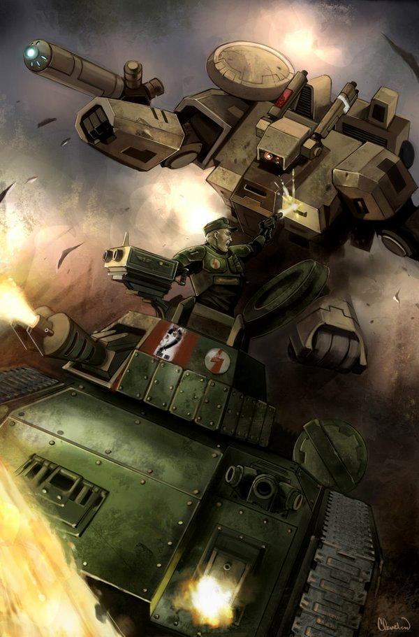 Artwork, Crisis Battlesuit, Hellhound, Tau