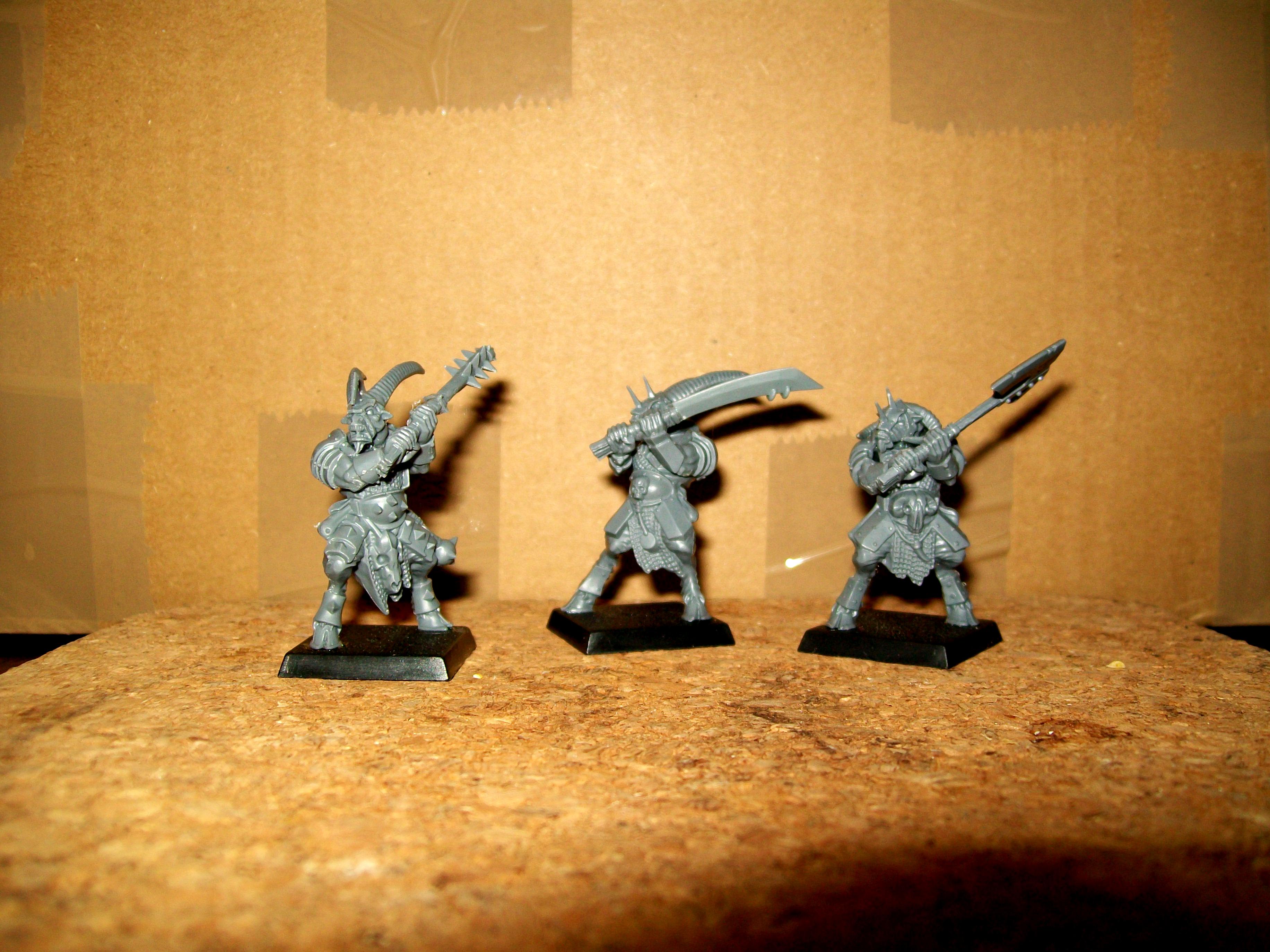Beastmen, Bestigors, Great Weapons, Warhammer Fantasy, Work In Progress