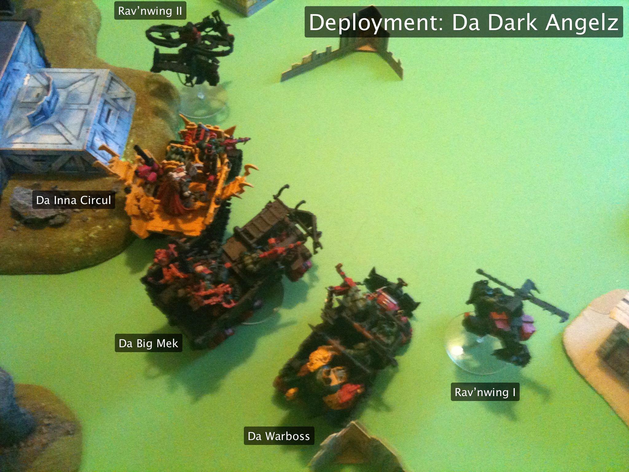 Battle Report, Da Ork Angelz, Eldar, Orks, Tau