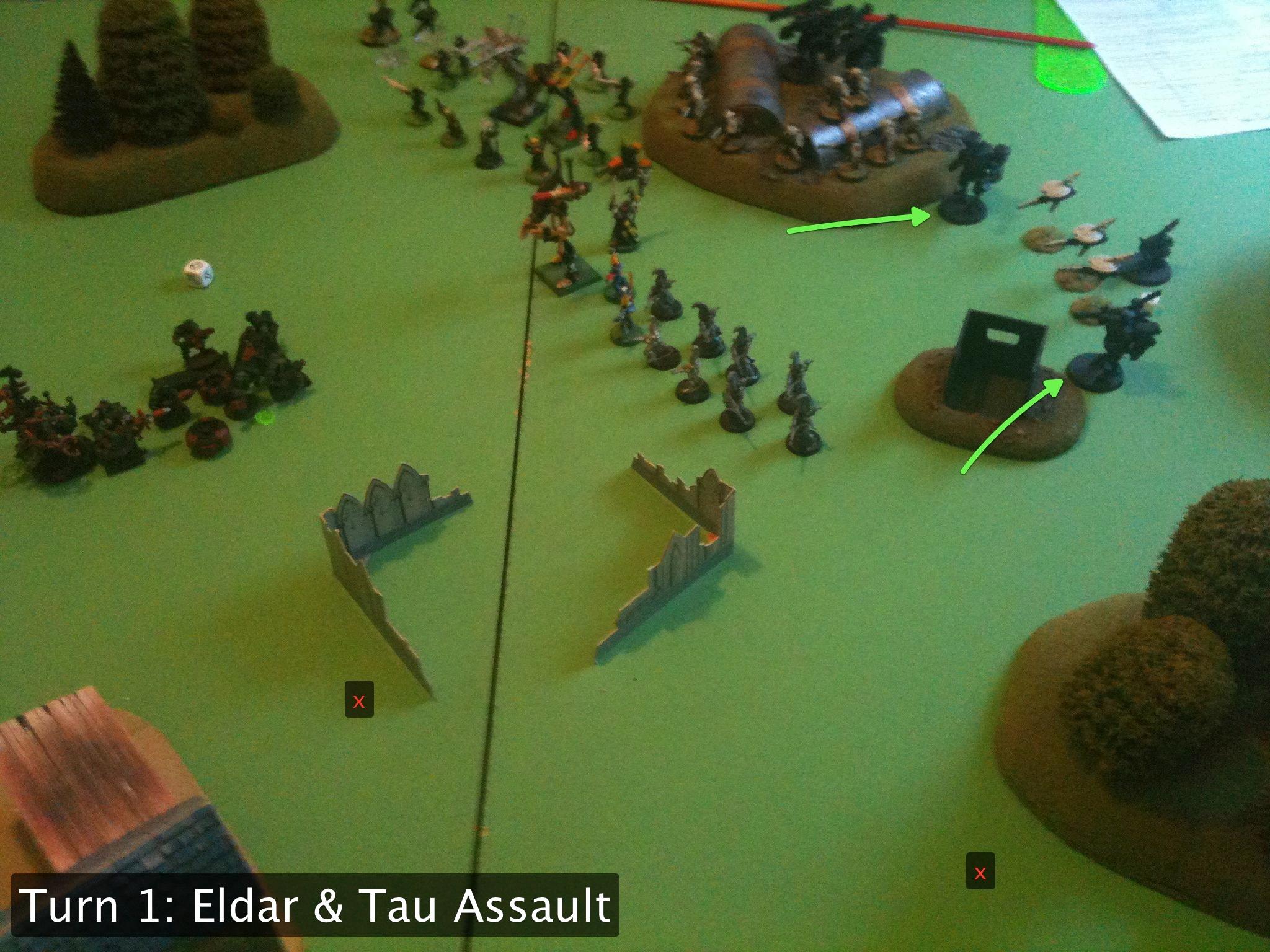 Battle Report, Da Ork Angelz, Eldar, Orks, Tau