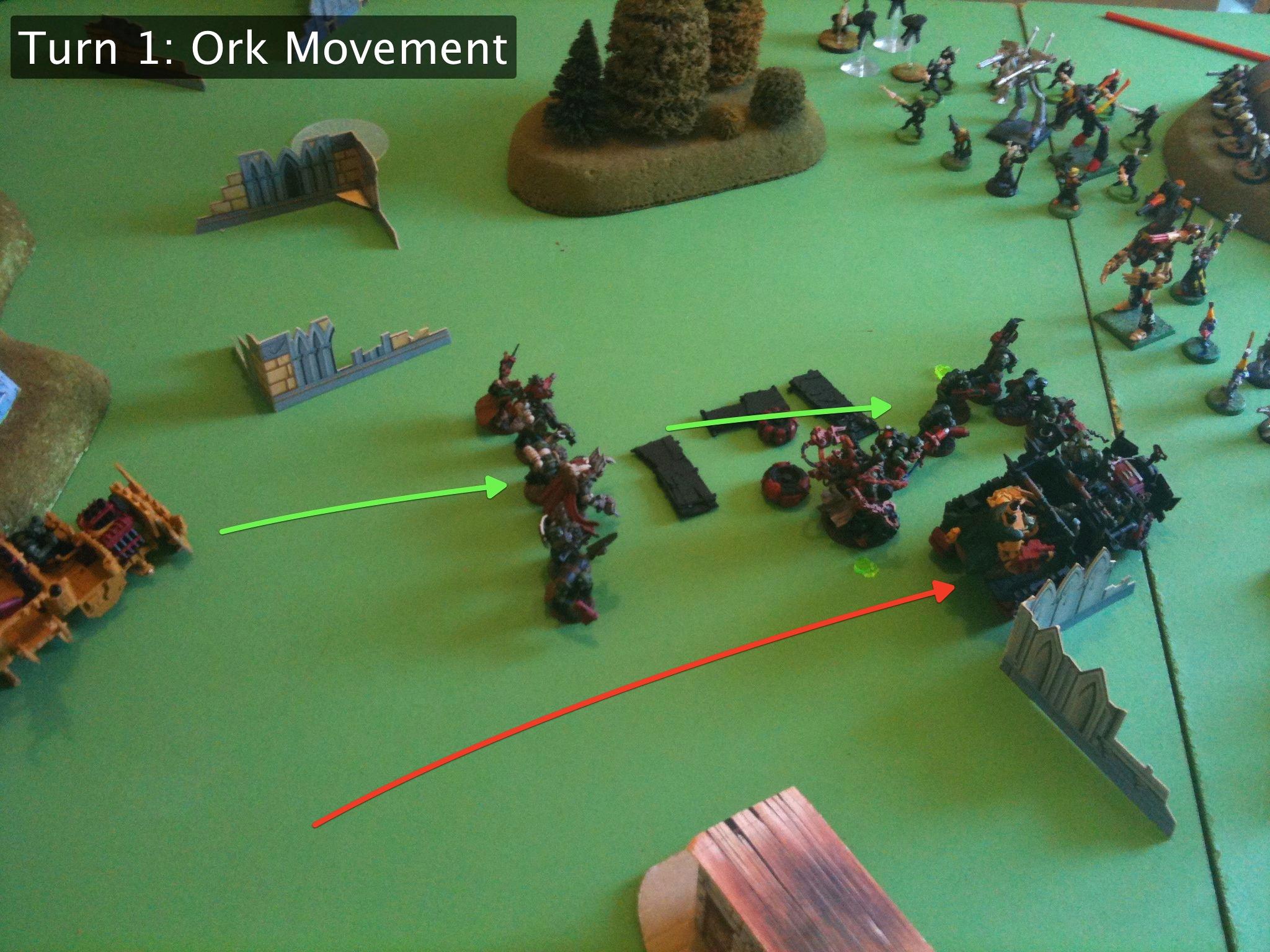 Battle Report, Da Ork Angelz, Eldar, Orks, Tau
