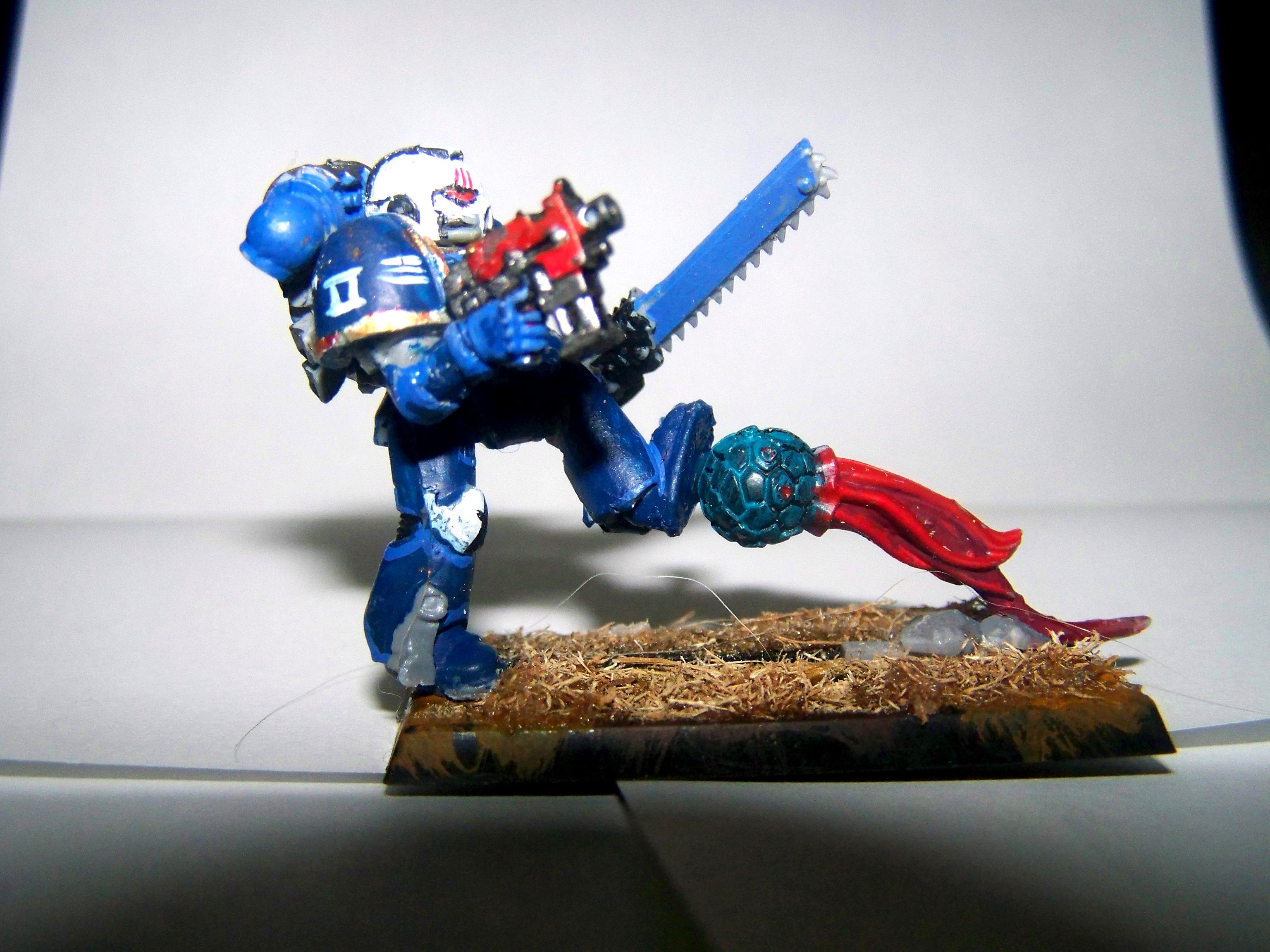 Conversion, Diorama, Space Marines, Tyranids, Ultramarines