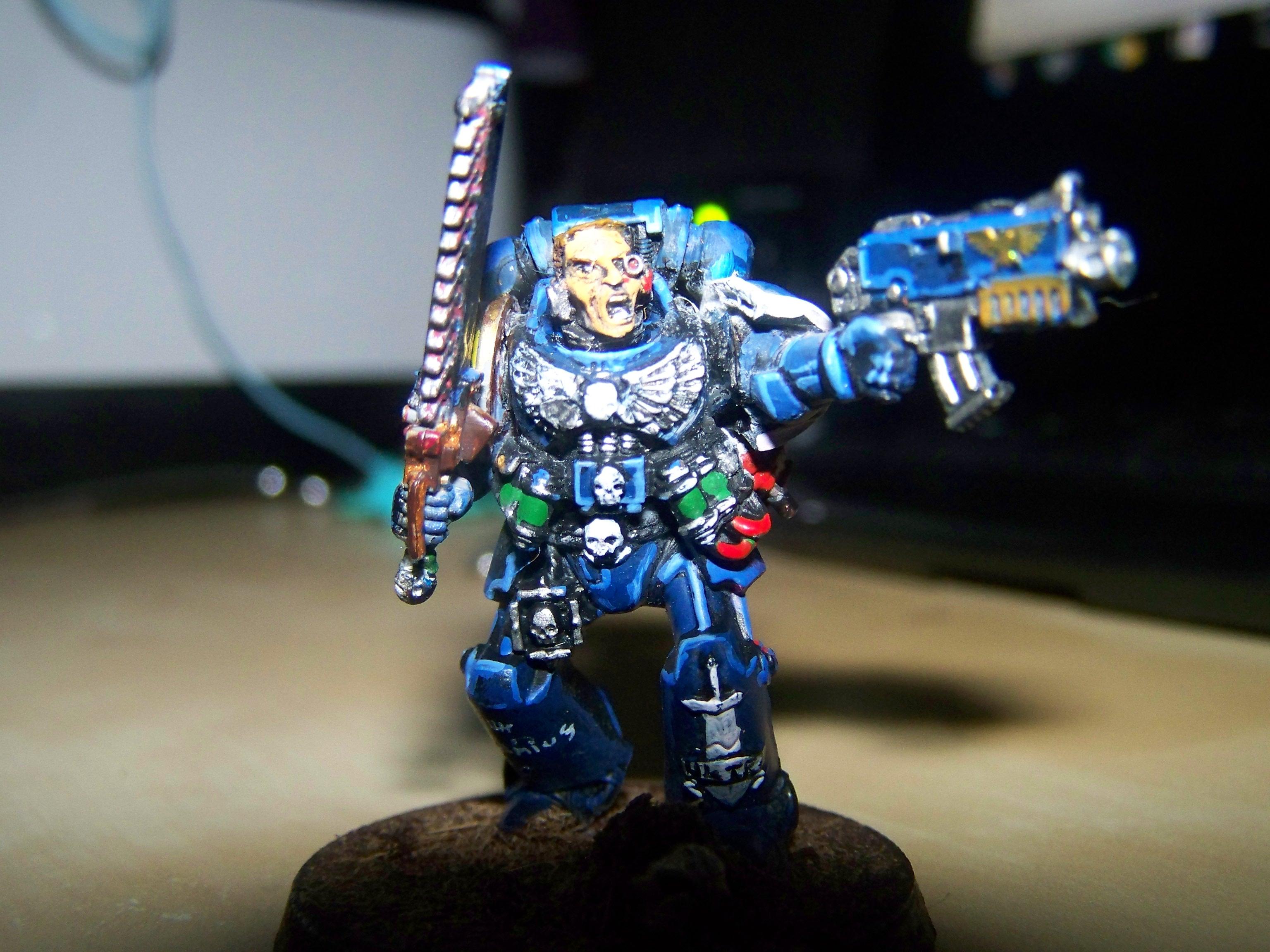 Conversion, Diorama, Space Marines, Tyranids, Ultramarines
