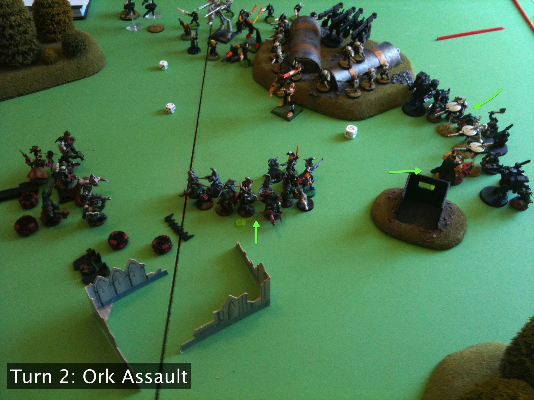 Battle Report, Da Ork Angelz, Eldar, Orks, Tau