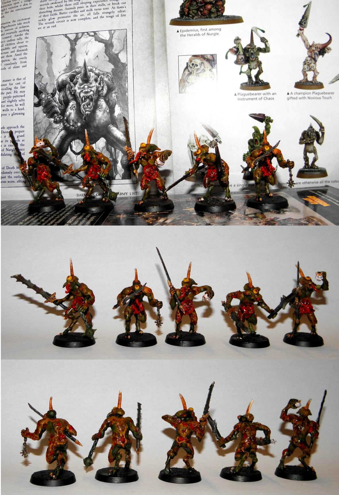 Chaos, Chaos Daemons, Conversion, Lesser Daemons, Nurgle, Plague, Plaguebearers, Warhammer 40,000
