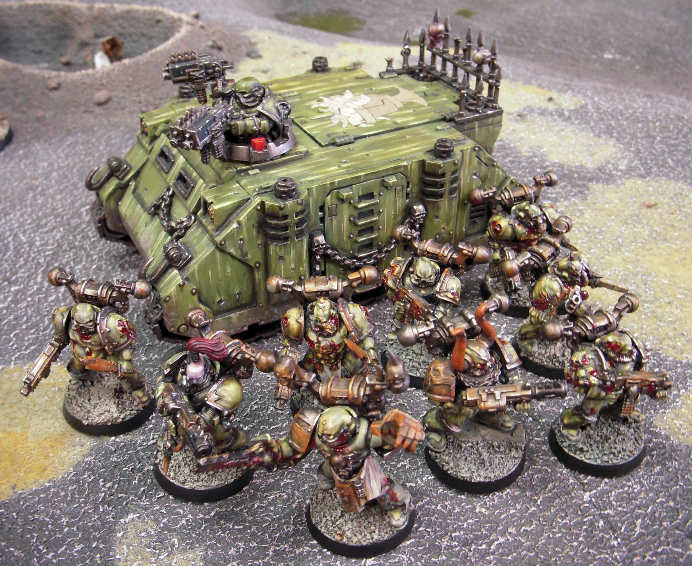 Death Guard, Nurgle, Plauge Marines, Rhino