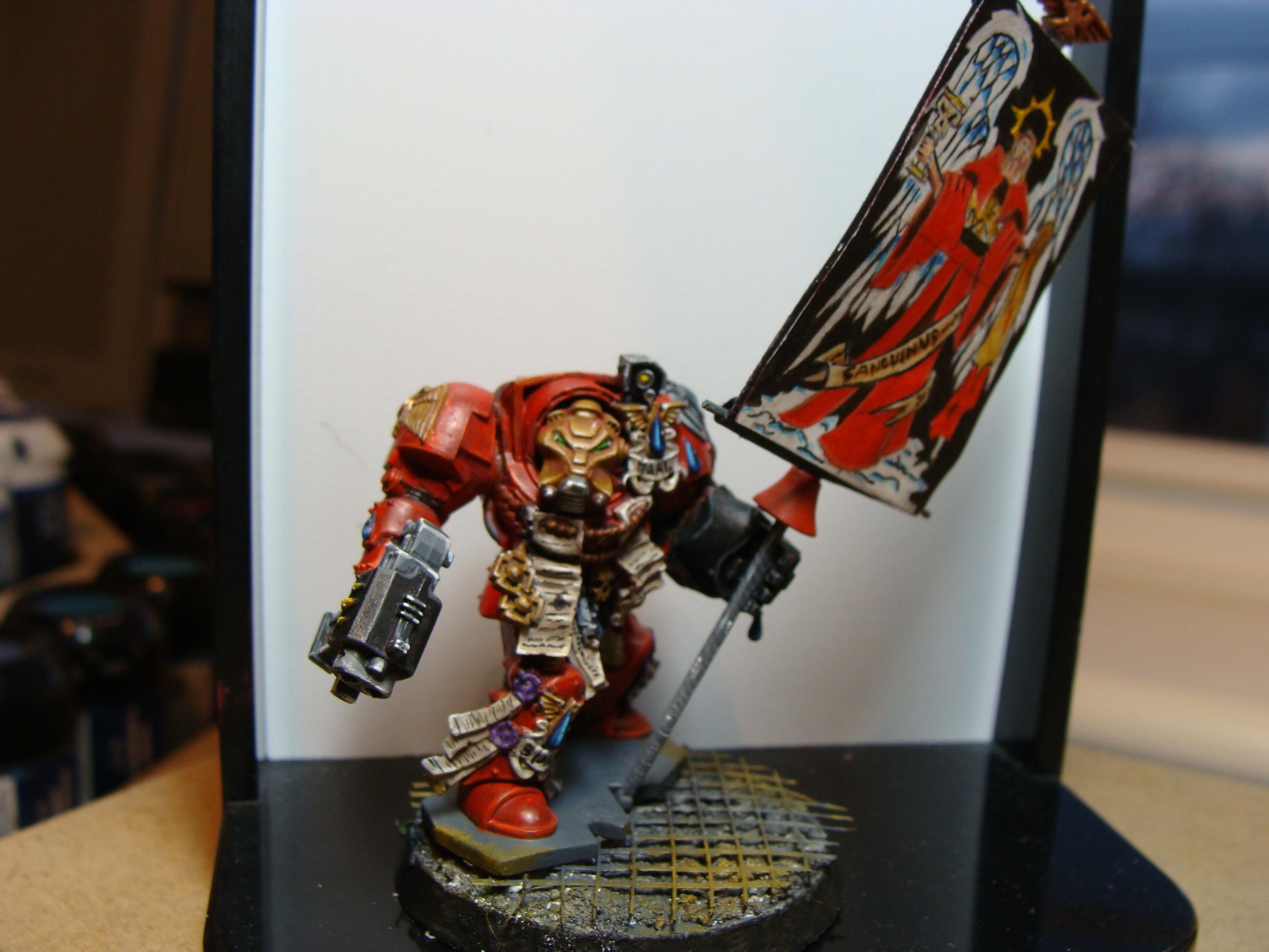 1st Company, Blood Angels, Freehand, Non-Metallic Metal, Space Hulk, Standard Bearer, Veteran