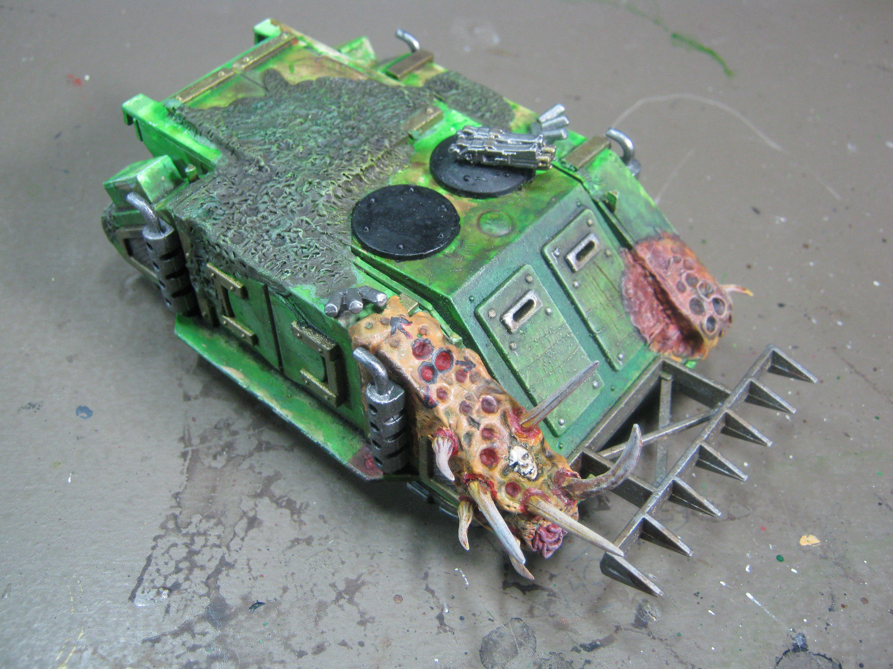 Chaos Rhino, Chaos Space Marines, Conversion, Death Guard, Greenstuff, Nurgle, Plague Marines