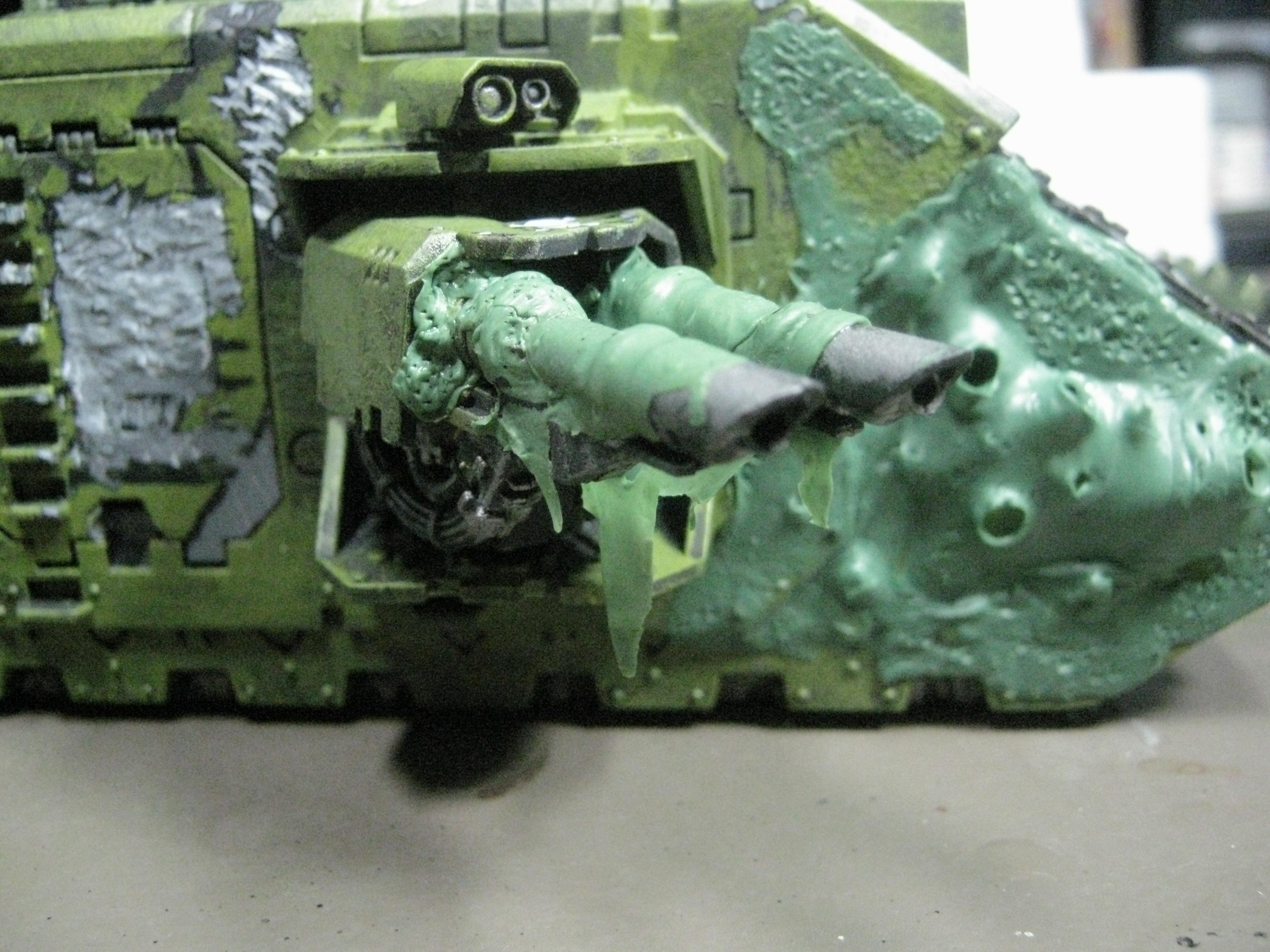 Chaos Land Raider, Chaos Space Marines, Conversion, Death Guard, Greenstuff, Nurgle, Plague Marines