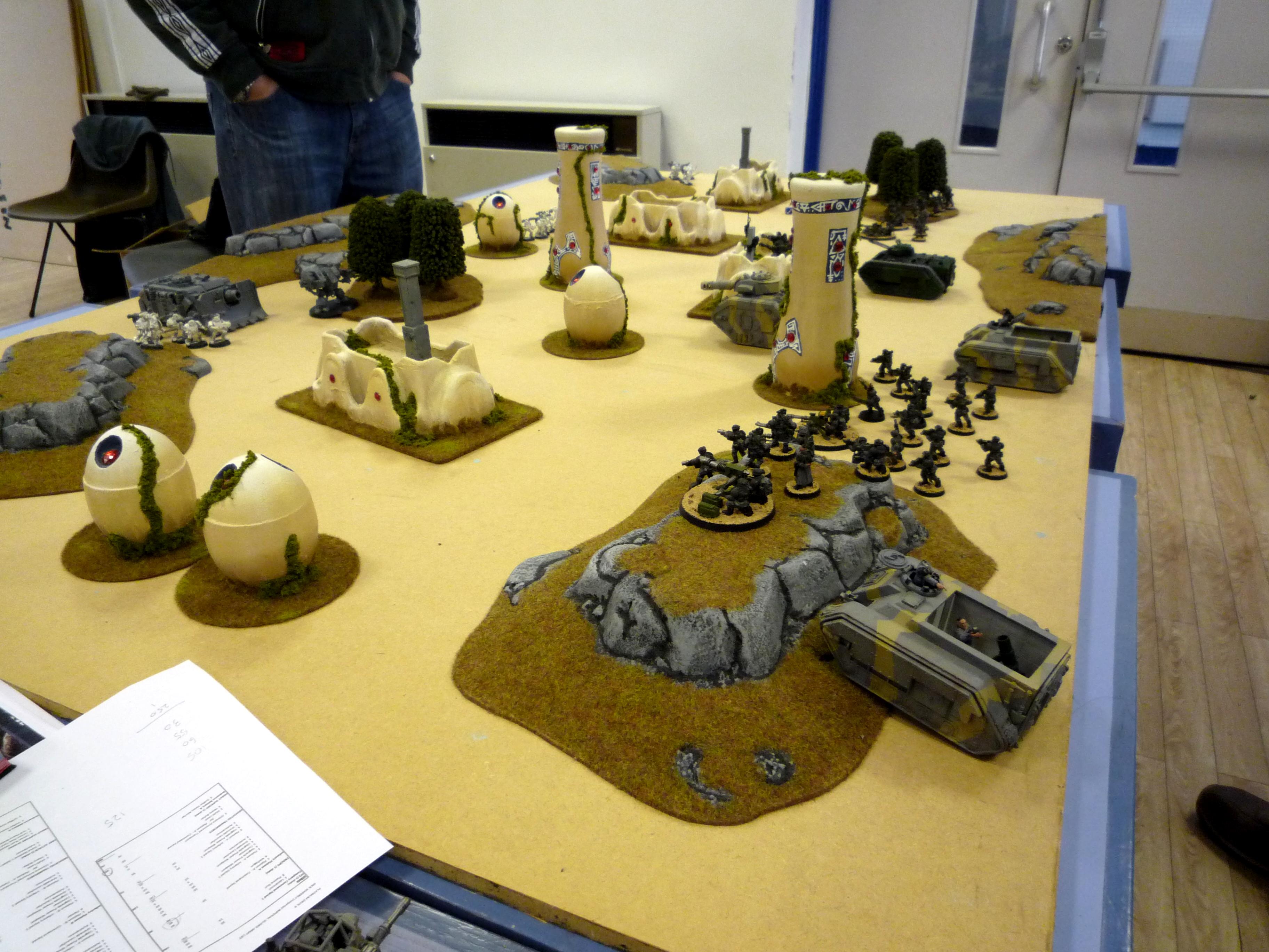 IG in Eldar terrain