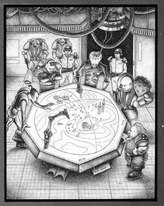 Briefing, Conference Table, Copyright Games Workshop, Council, Hologram, Map, Meeting, Retro Reivew, Retro Review, Rogue Trader