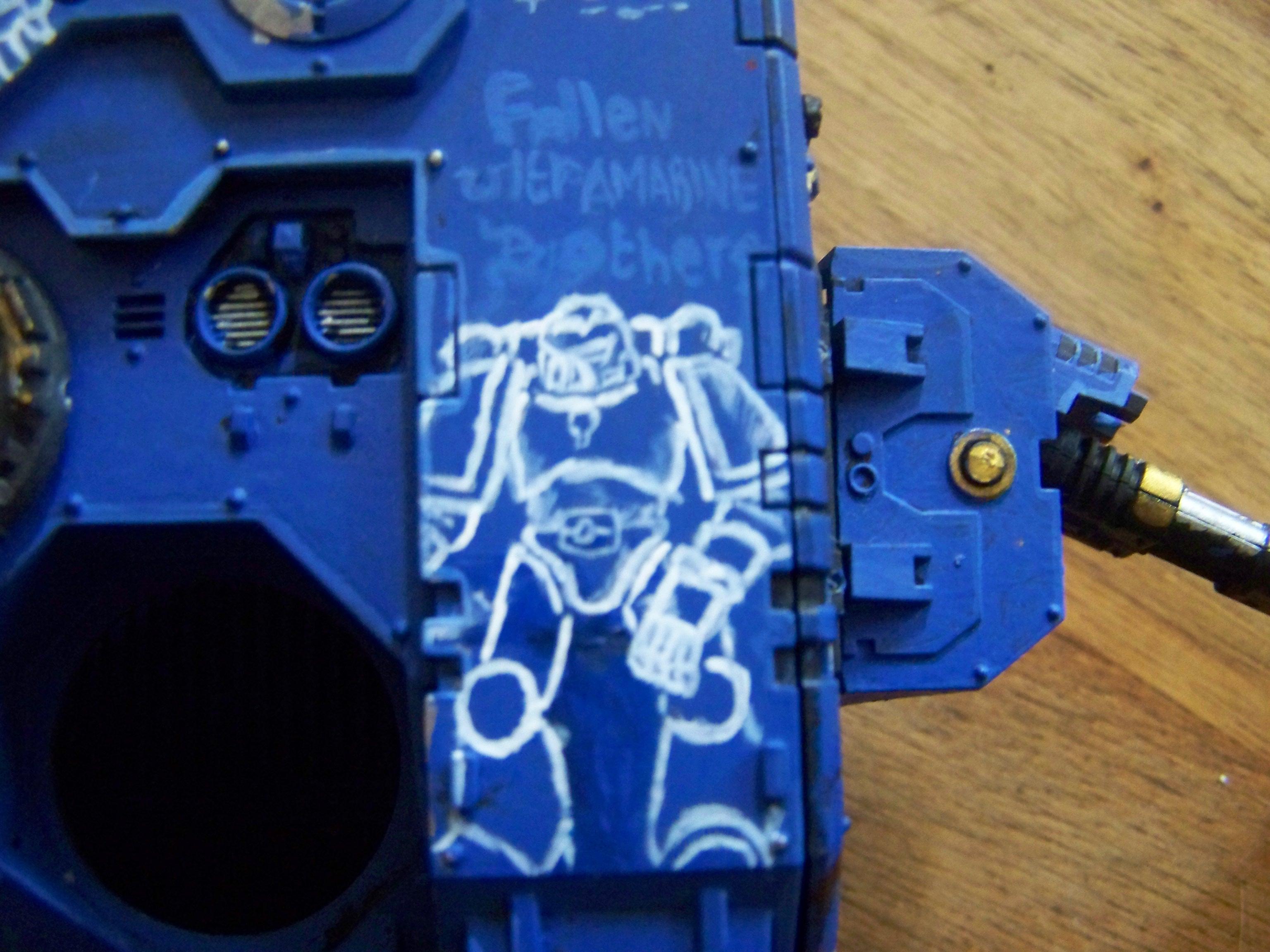 Free Hand Desig, Marneus, Painting, Space Marines, Tank, Ultramarines, Warhammer 40,000