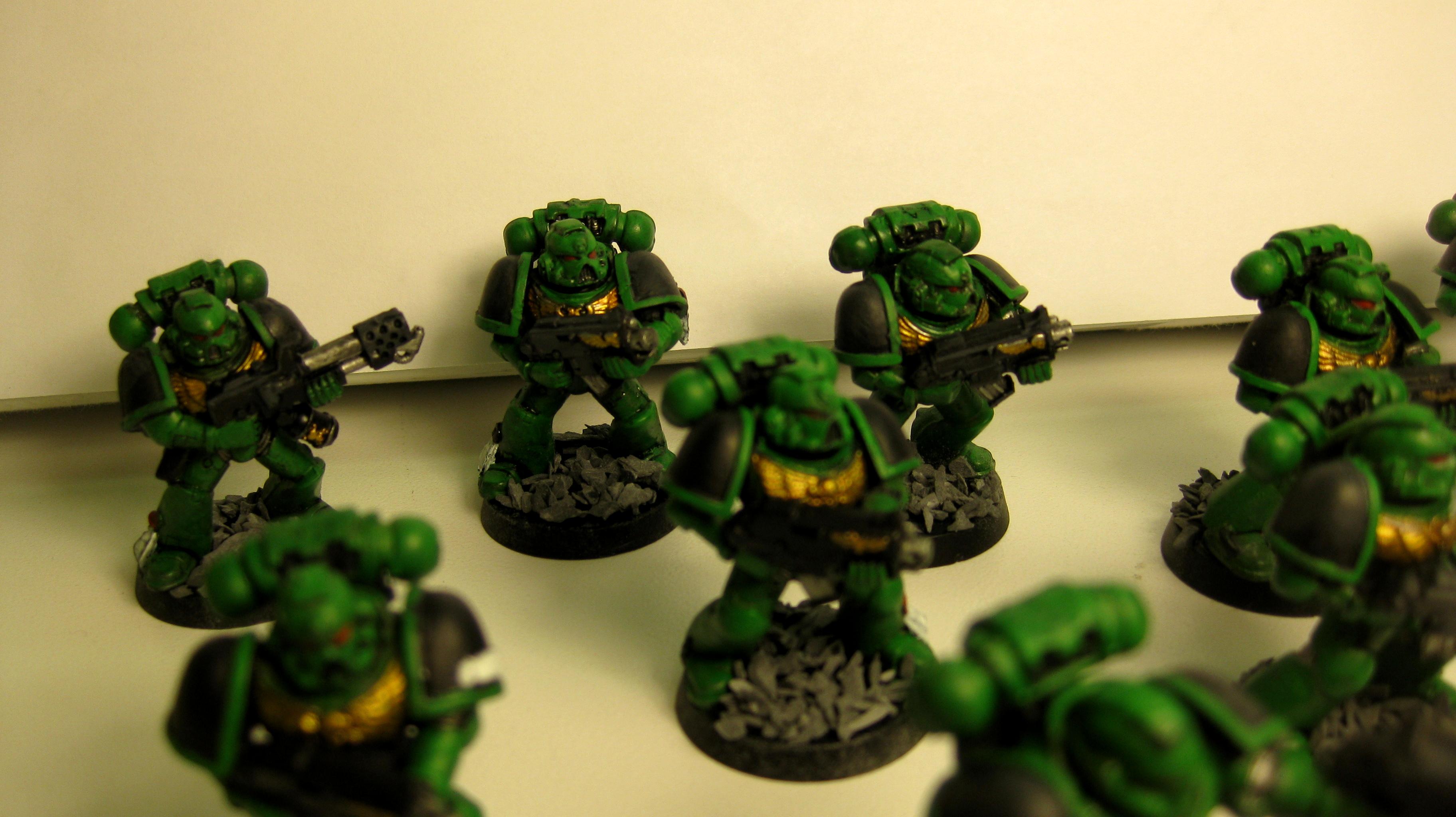 Salamanders, Space Marines, Tactial Squad, Warhammer 40,000